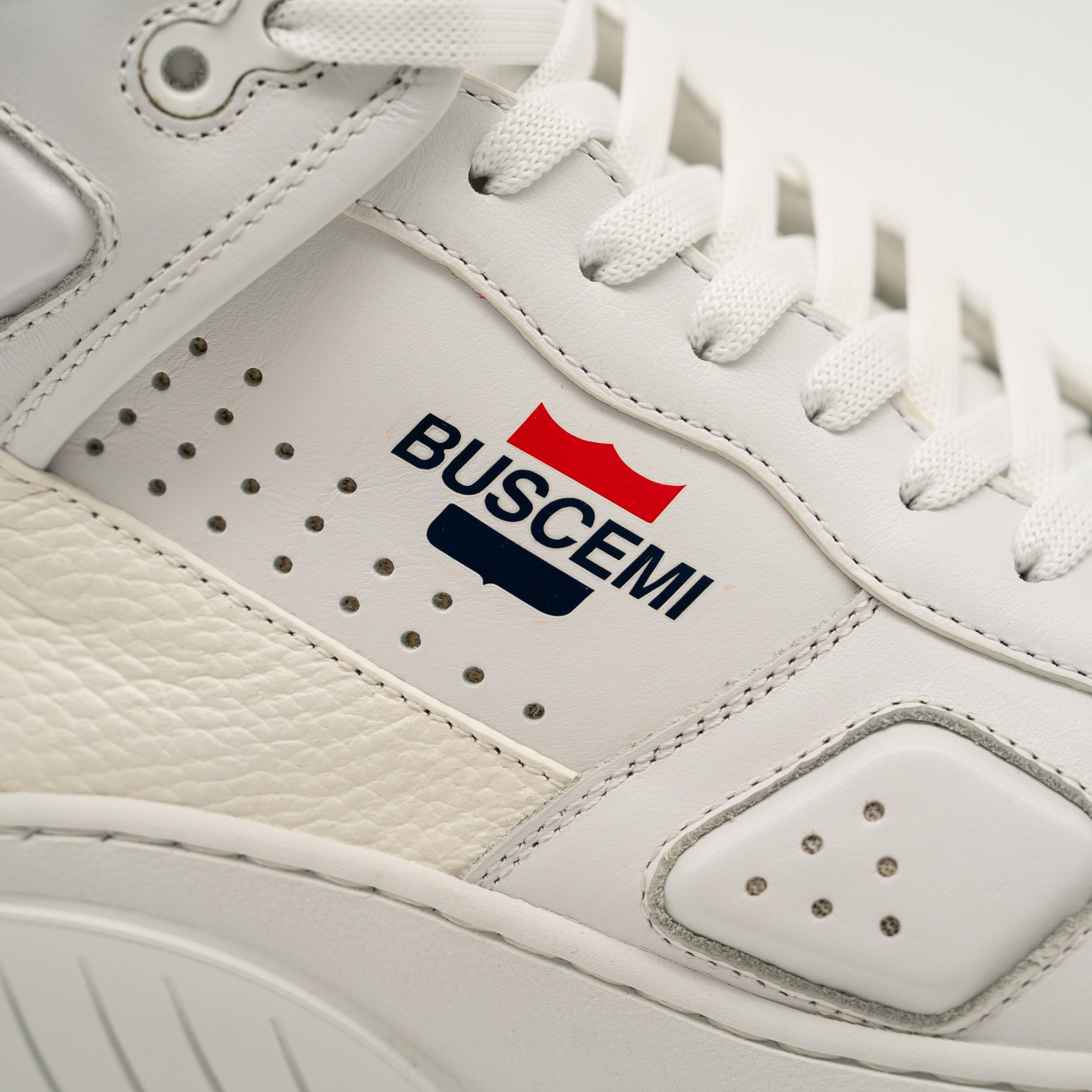 Buscemi 42eu 9 us - BUSCEMI Basket White High Top Sneakers Leather Size US 9 / EU 42 - 8 Thumbnail