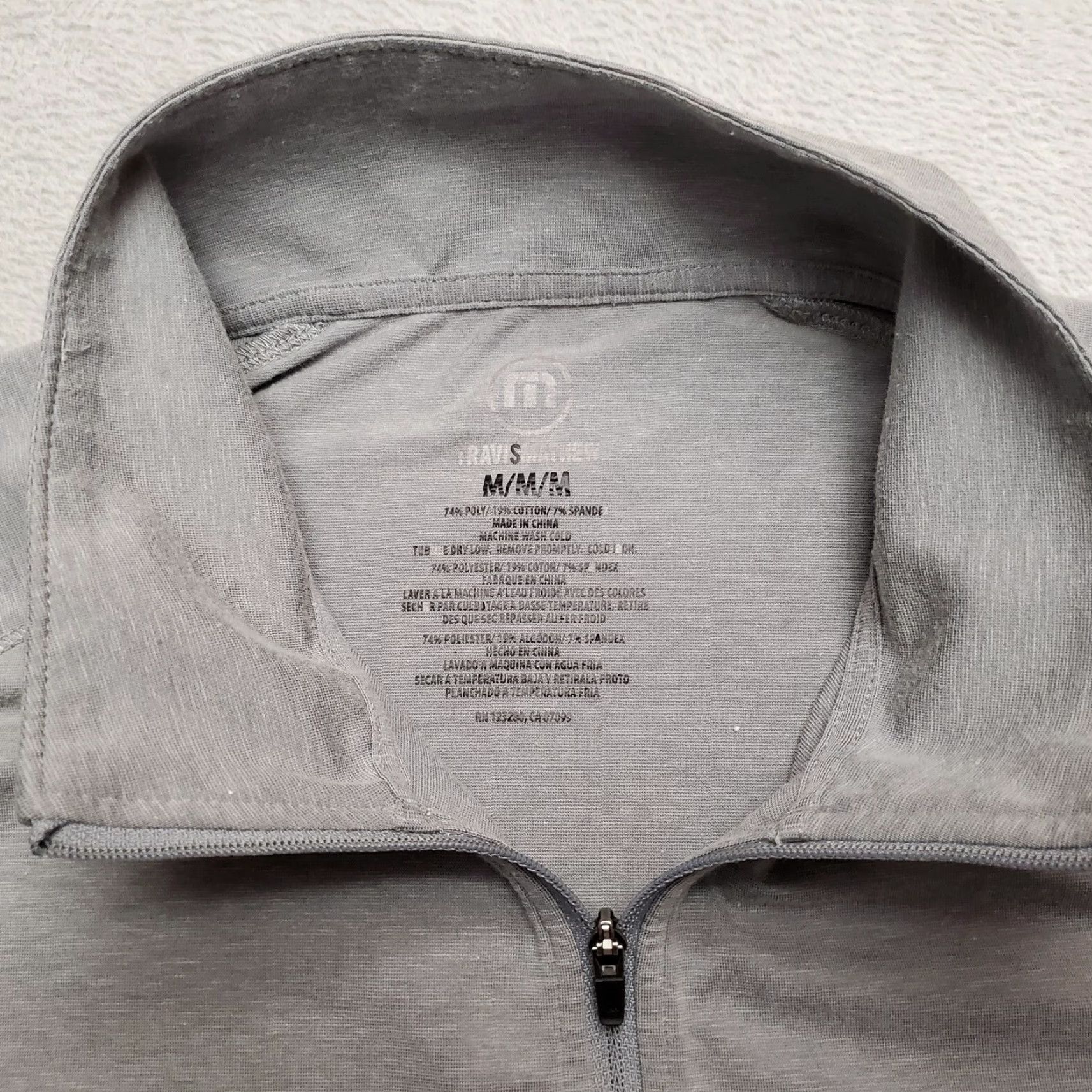 TravisMathew Travis Mathew Golf Shirt Mens M Gray 1/4 Zip Long Sleeve Performance Blend Shirt Mens Size US M / EU 48-50 / 2 - 3 Thumbnail