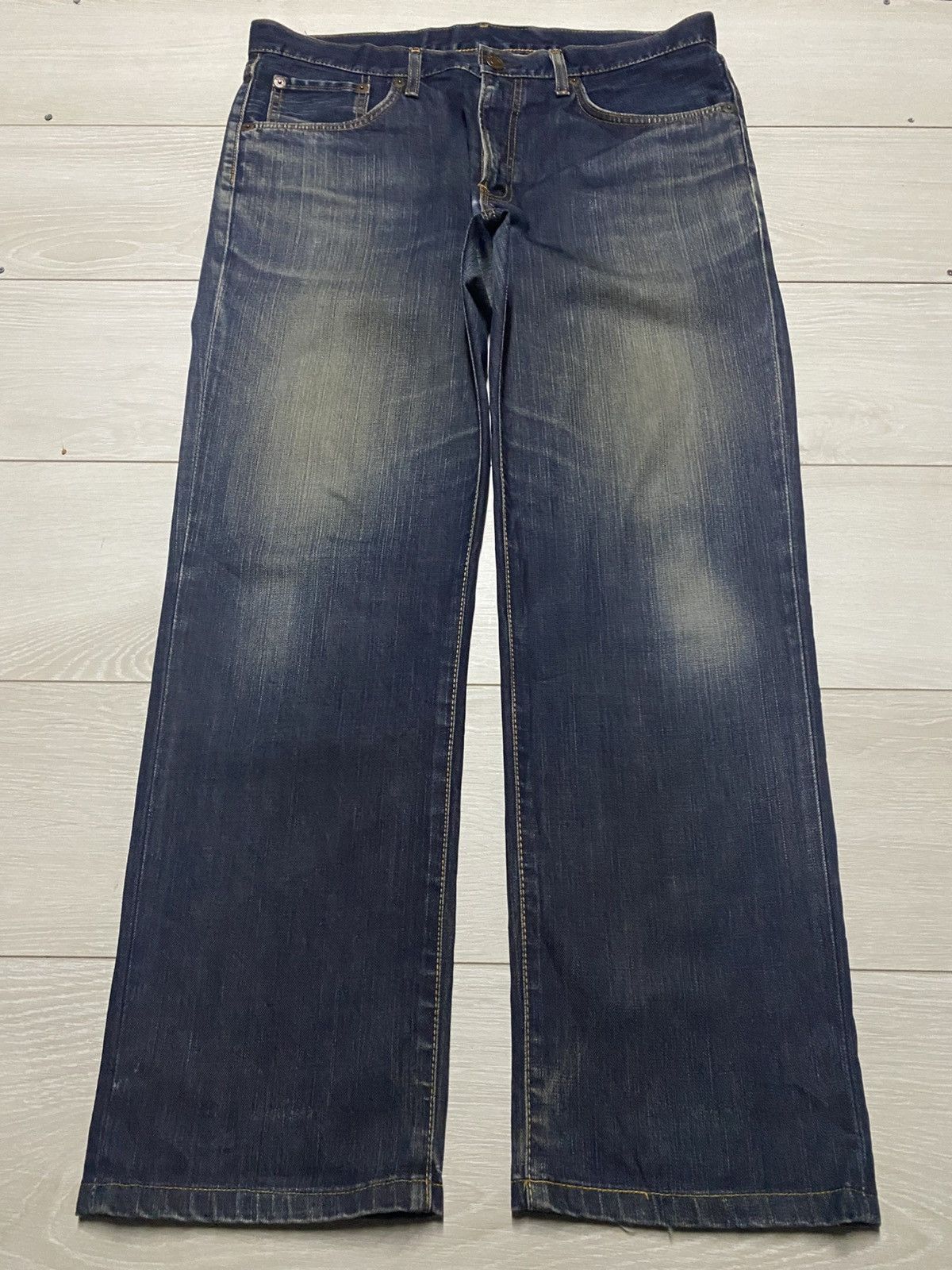 Junya Watanabe Vintage Edwin 503 Mud Wash Distressed Jeans Size US 37 - 1 Thumbnail