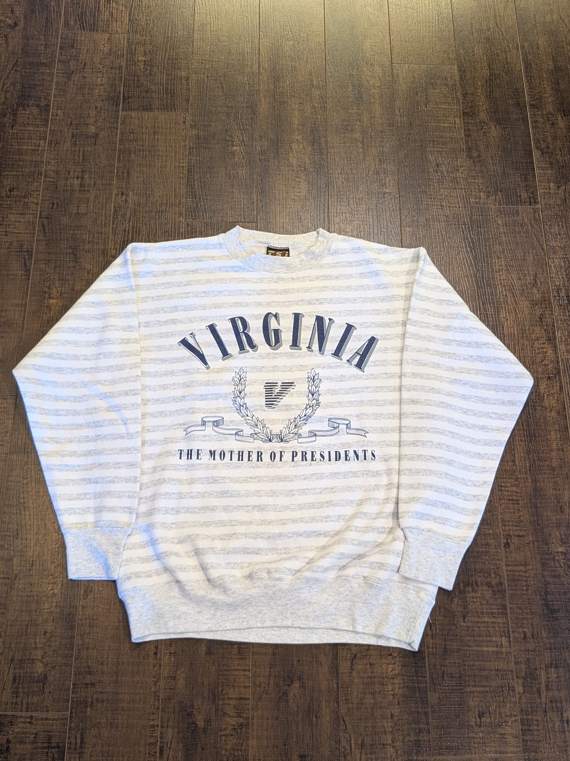 Other Vintage Virgina The Mother of Presidents Striped Crewneck L Size US L / EU 52-54 / 3 - 1 Thumbnail
