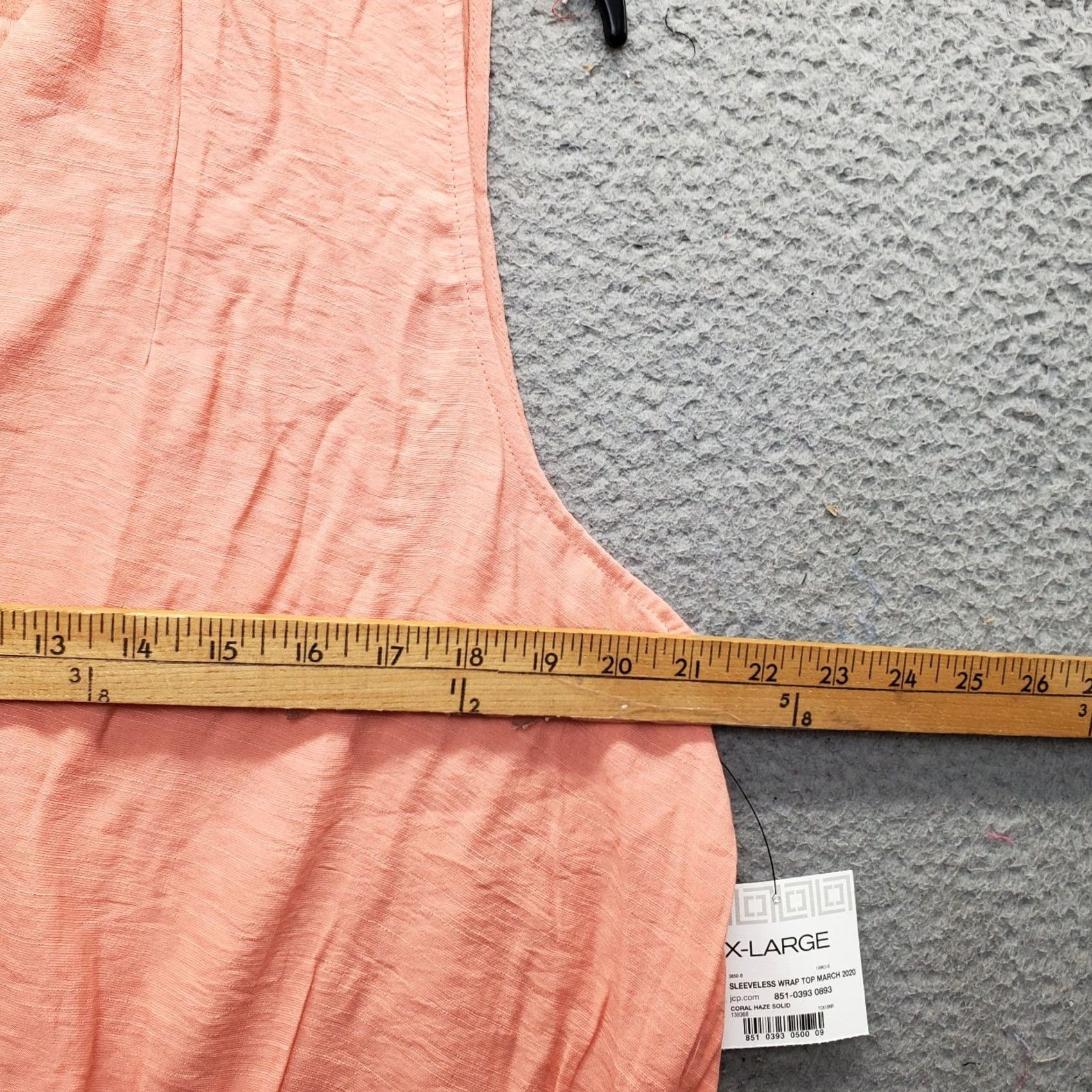 Liz Claiborne Liz Claiborne Wrap Top Womens XL Orange Sleeveless V-Neck Pullover Regular Fit Shirt Size XL / US 12-14 / IT 48-50 - 4 Thumbnail