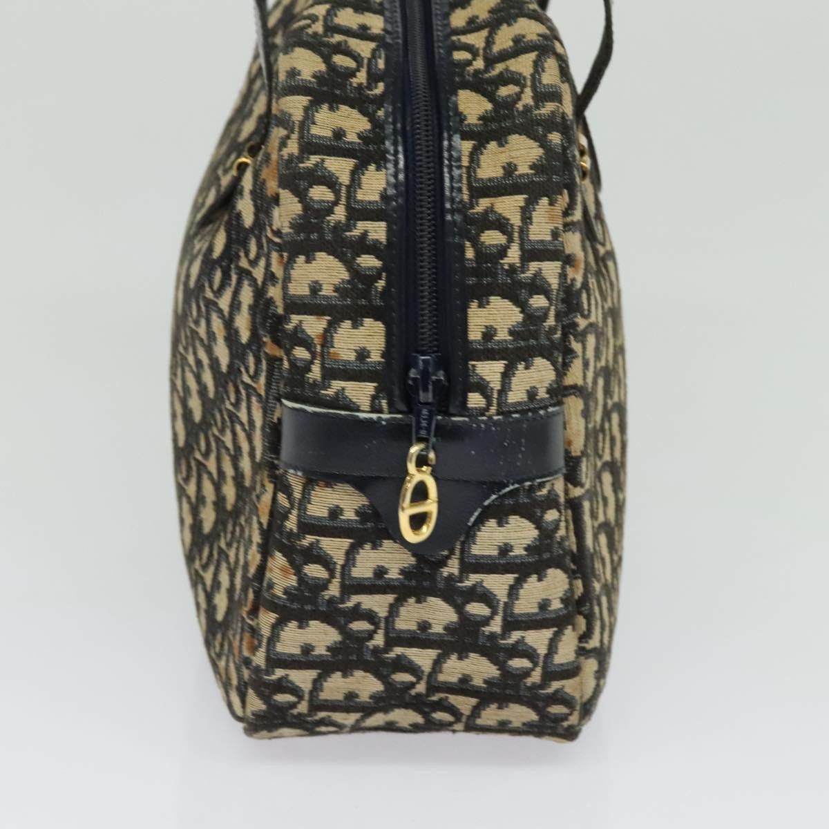 Dior DIOR Trotter Canvas Hand Bag Navy Gold Size ONE SIZE - 4 Thumbnail