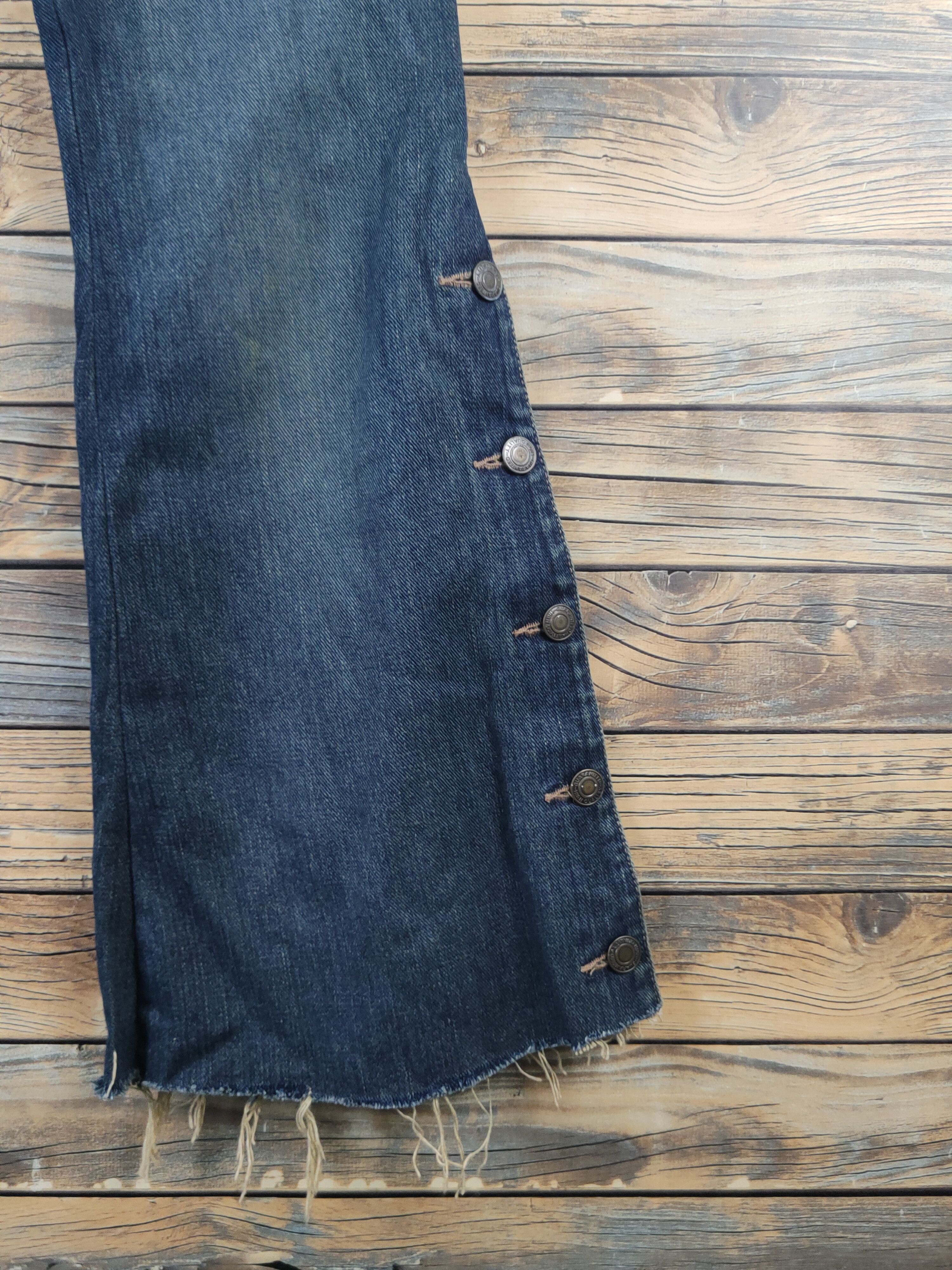 Japanese Brand DL Fazbee Dark Blue Denim Jumpsuits #1086 Size 30" / US 8 / IT 44 - 9 Thumbnail