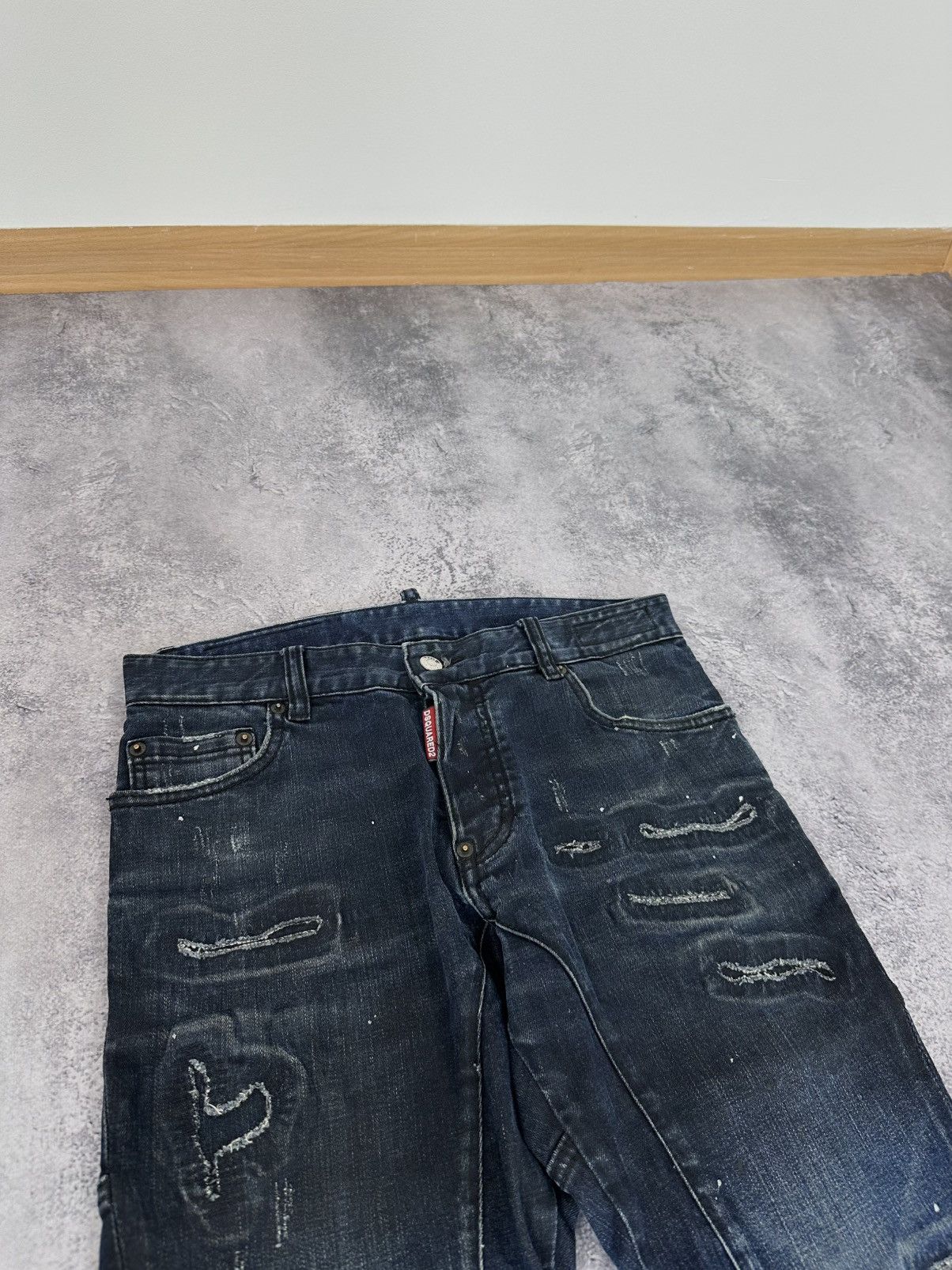 Dsquared2 Dsquared2 Avant Garde Distressed Designer Luxury Opium Jeans Size US 32 / EU 48 - 6 Thumbnail
