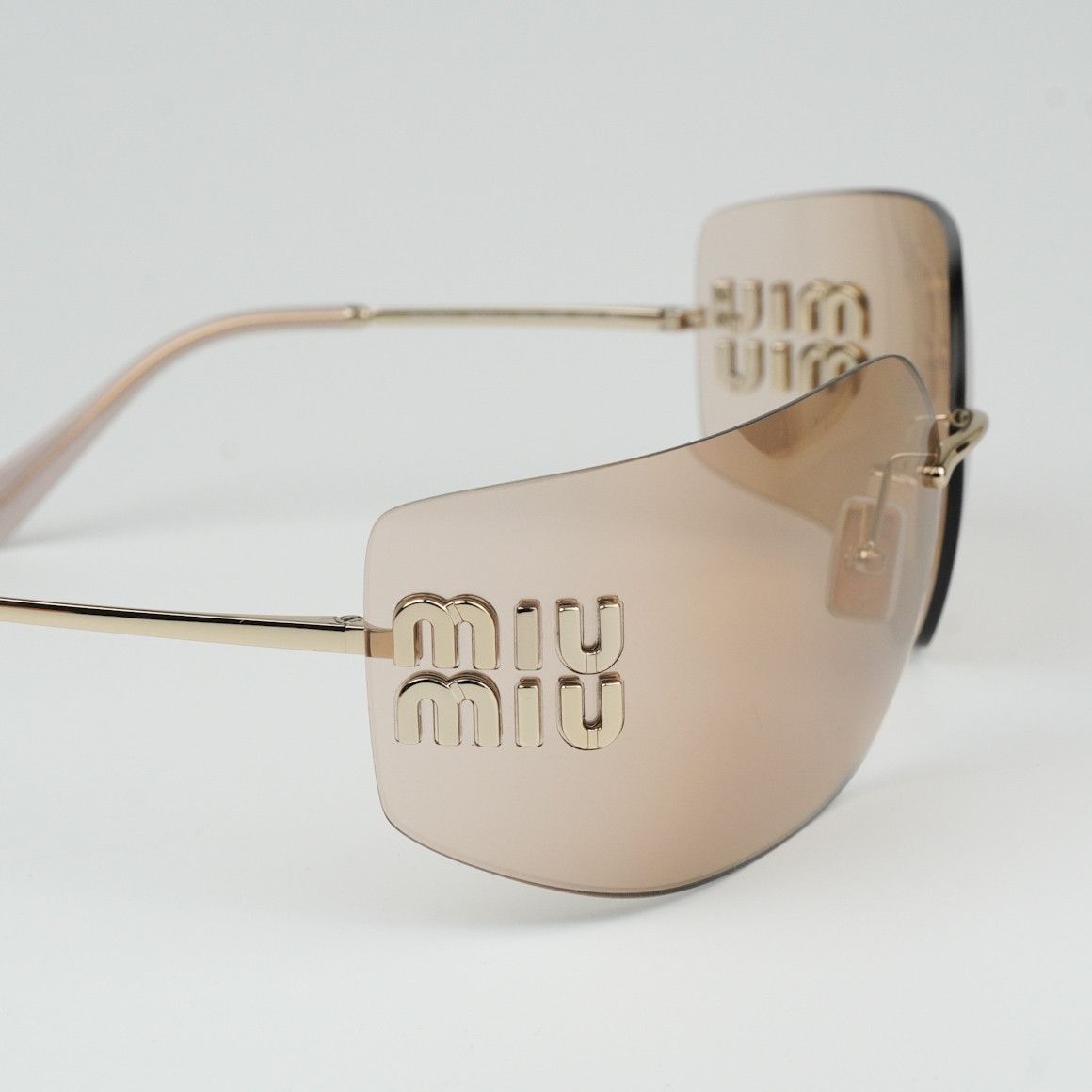 Miu Miu NEW Miu Miu MU54YS ZVN20F RUNWAY Rimless Women Sunglasses Size ONE SIZE - 10 Thumbnail