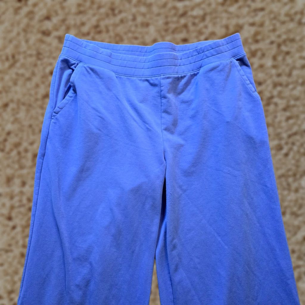 Talbots Talbots Pants Womens XL Blue Purple Wide Leg Pull On Sweatpants Casual Size 40" / US 18 - 1 Thumbnail