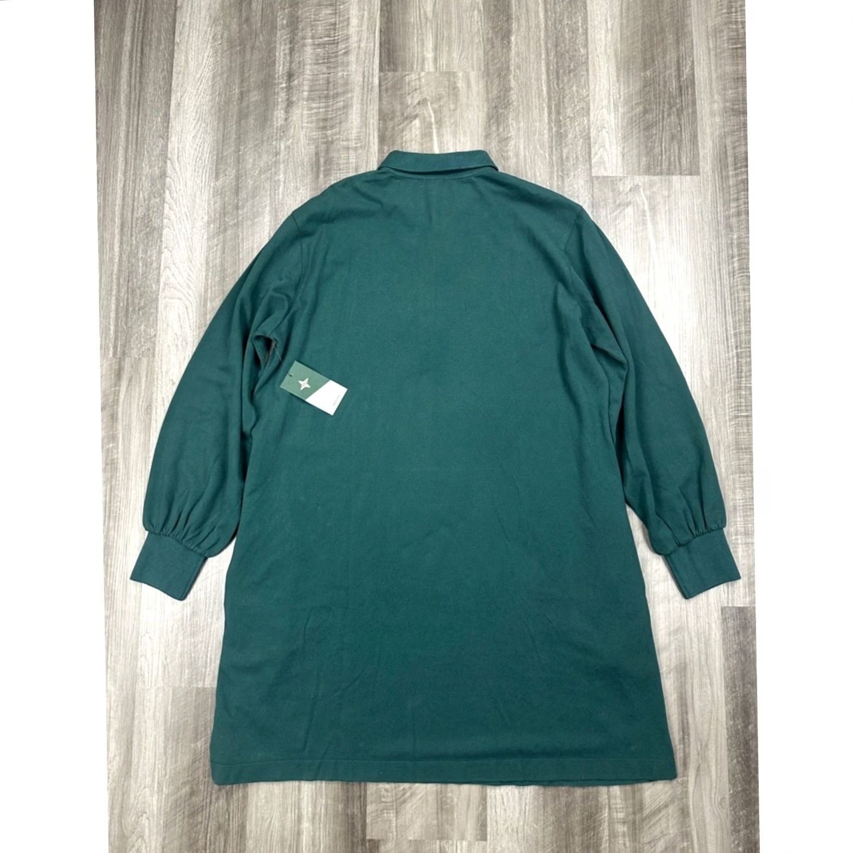 Vintage Tuckernuck Shirt Dress XL Womens June Bug Green Long Sleeve Polo Shirt Dress Size XL / US 12-14 / IT 48-50 - 2 Thumbnail
