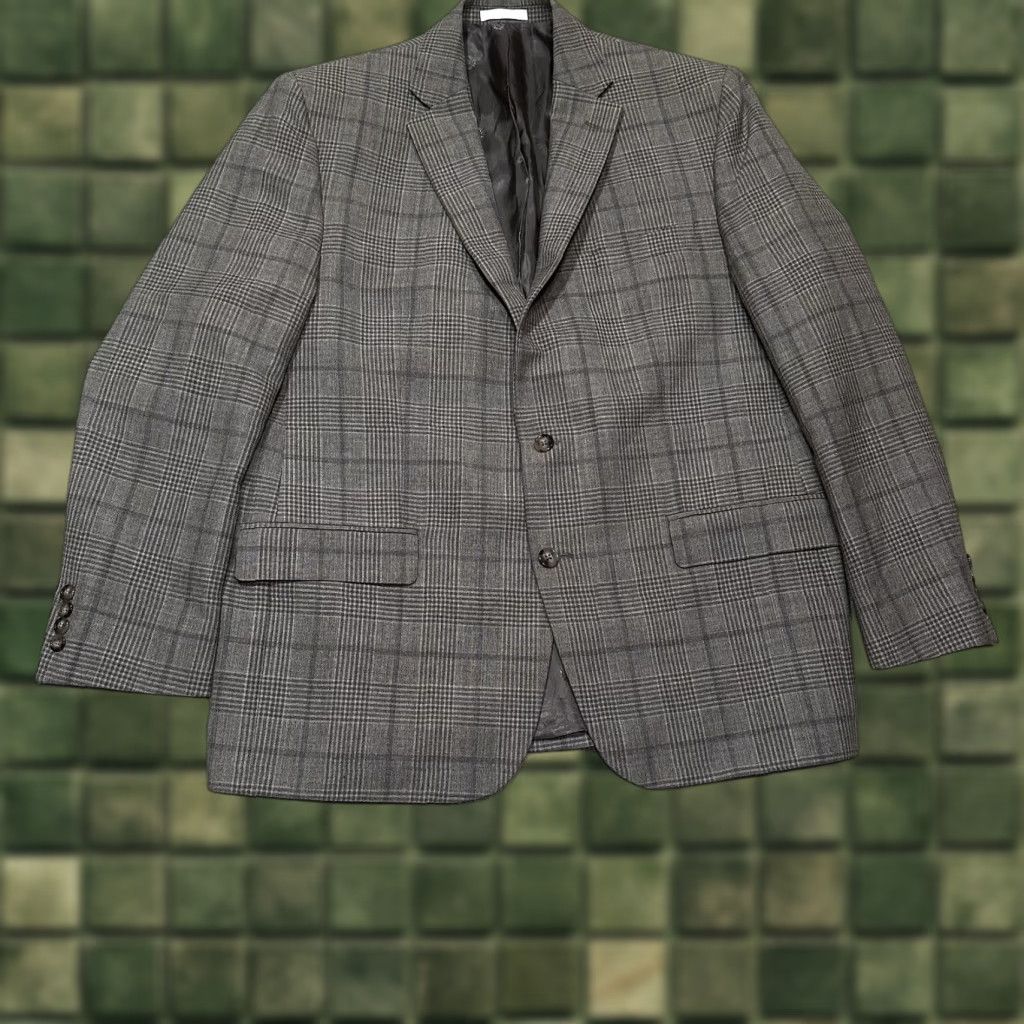 Ralph Lauren Lauren Ralph Lauren Mens Sport Coat Blazer 46R Brown Plaid Wool Blend Casual Size 46R - 1 Thumbnail
