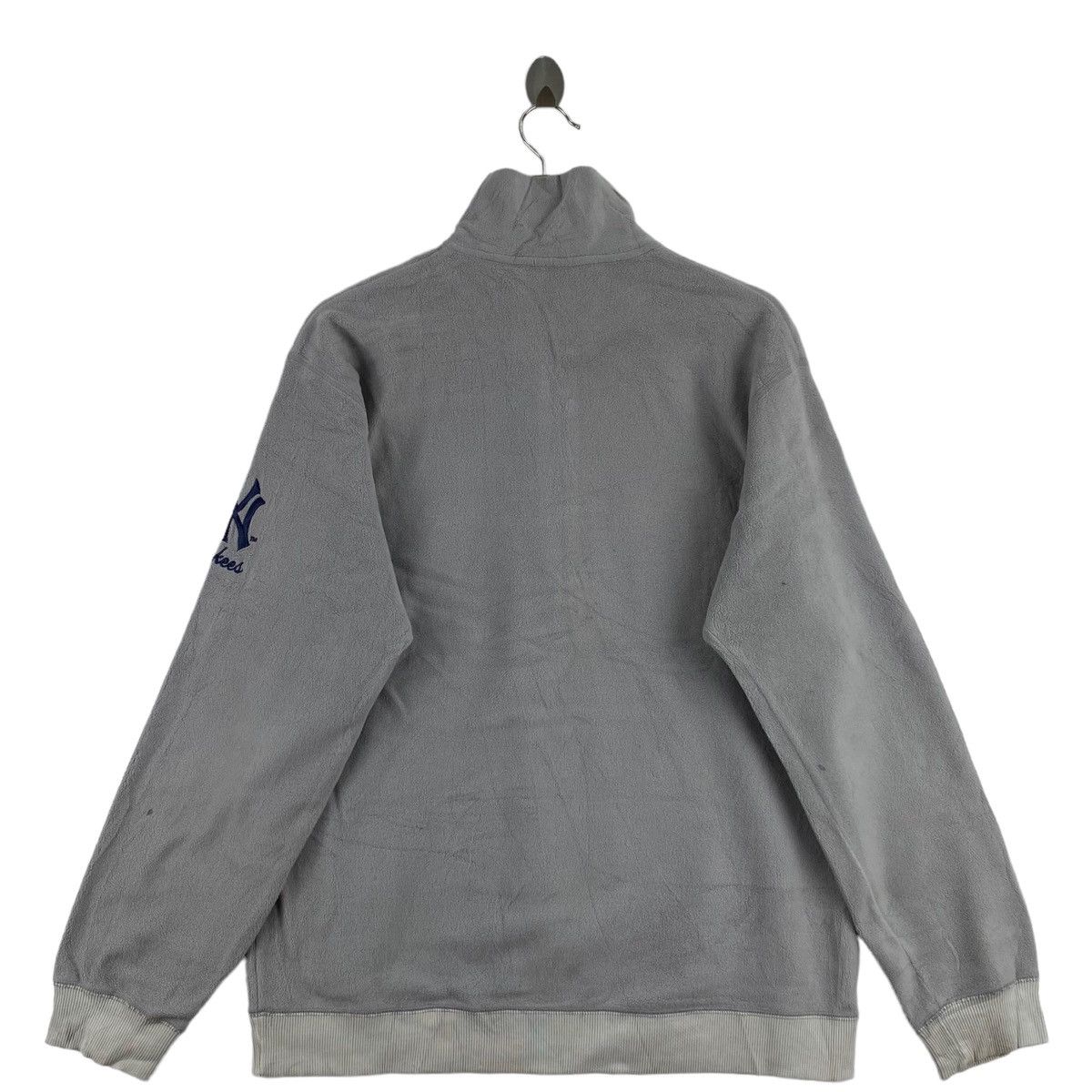 MLB NEW YORK YANKEES Mlb Baseball Half Zipper Grey Fleece Size US L / EU 52-54 / 3 - 5 Thumbnail