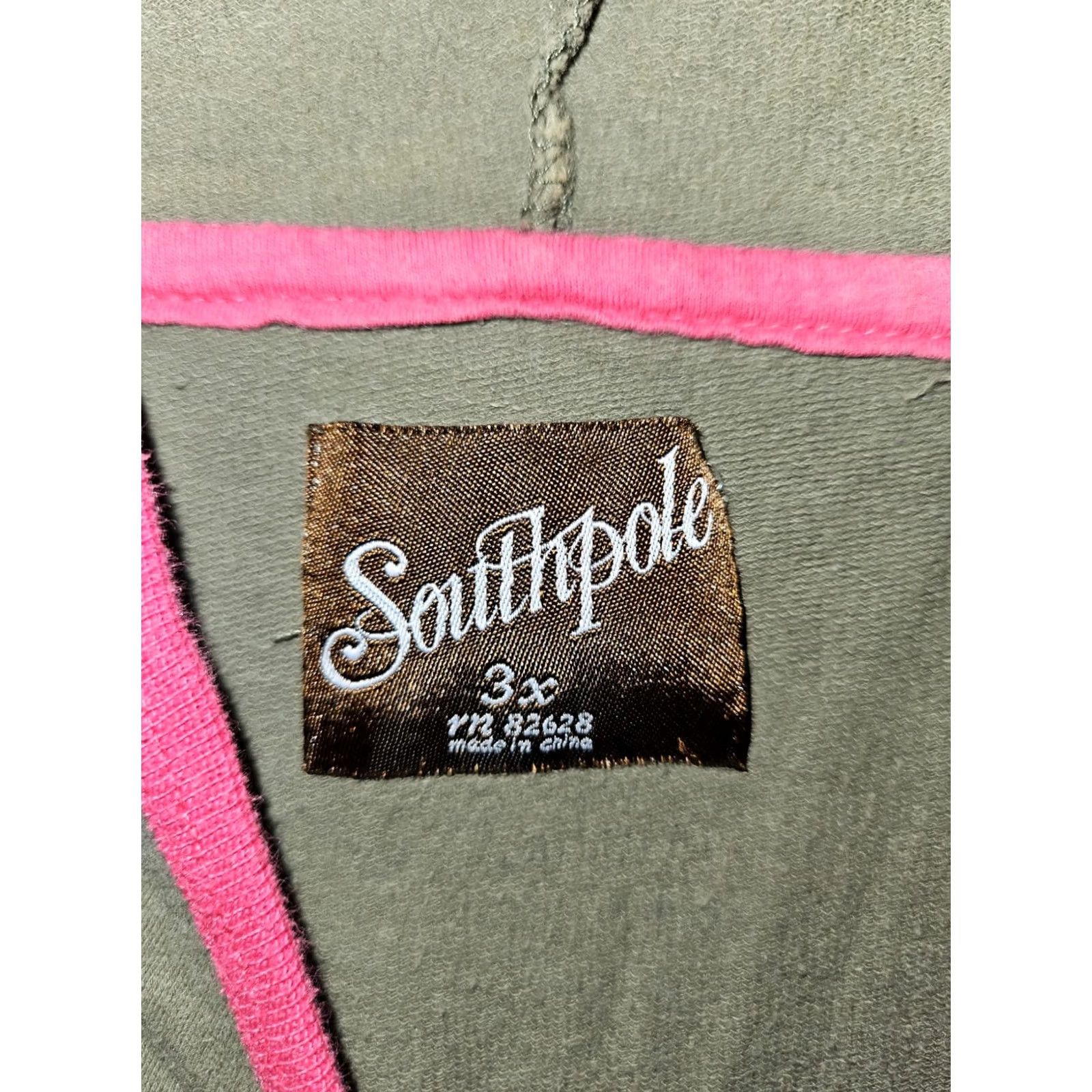 Southpole Southpole Jacket Women's 3X Hooded Full Zip Embroidered Logo Green 90s Hipster Outdoor Size 40" / US 18 - 2 Thumbnail