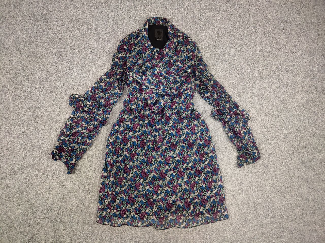 Anna Sui Anna Sui design mixed silk dress dolman Long sleeve tunik Size L / US 10 / IT 46 - 9 Thumbnail