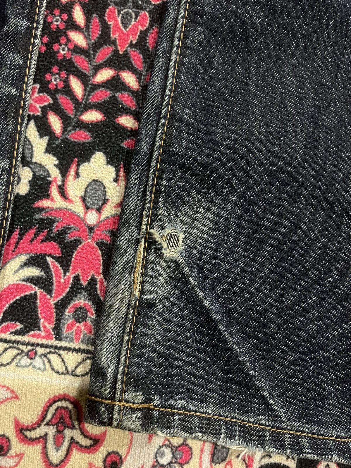 Tornado Mart Gap 1969 Dark Blue Whisker Washed Slim Boot Cut Jeans Size US 30 / EU 46 - 12 Thumbnail