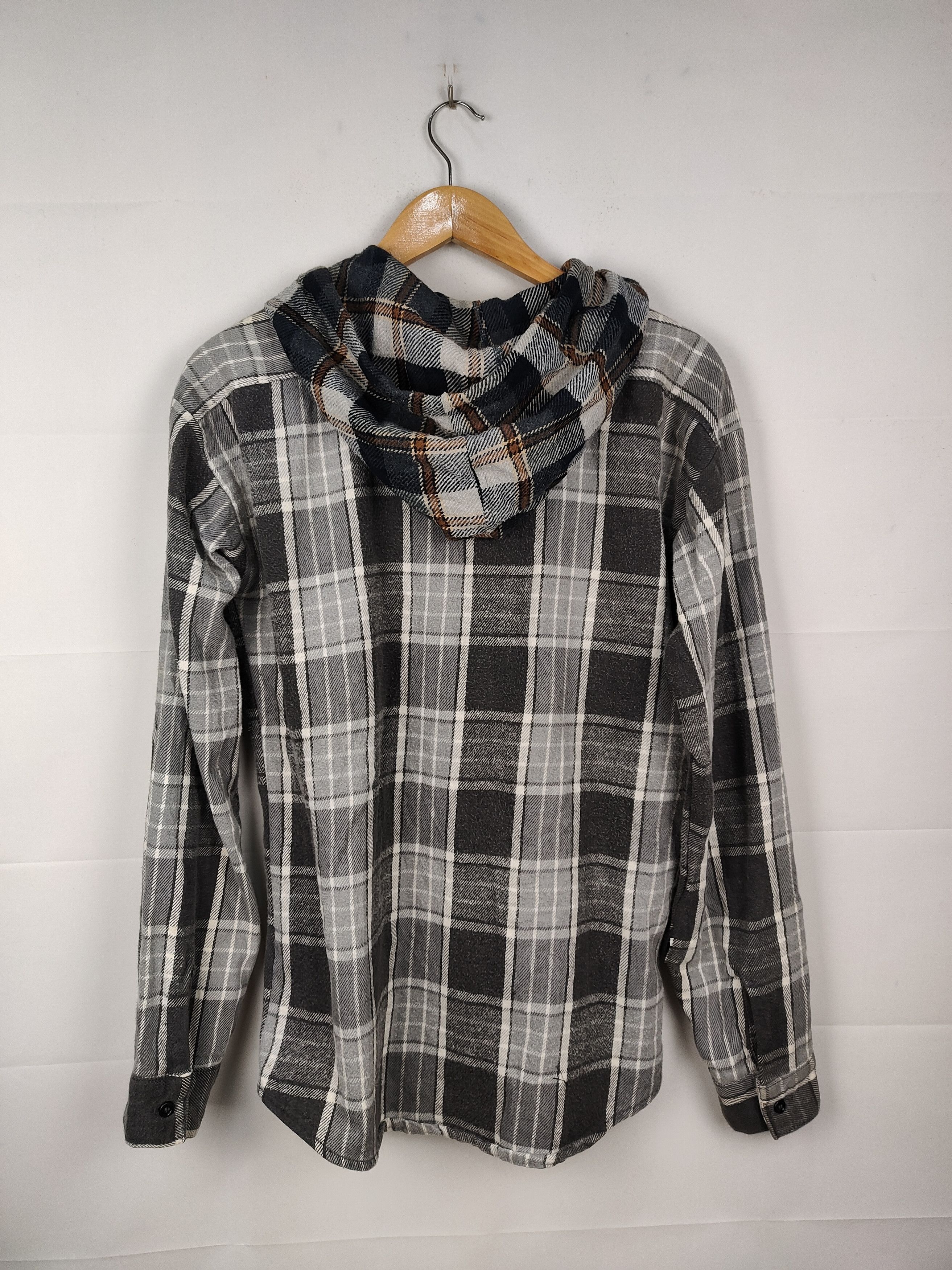 Other deconstructed hooded flannel shirt with asymmetrical design Size US M / EU 48-50 / 2 - 5 Thumbnail
