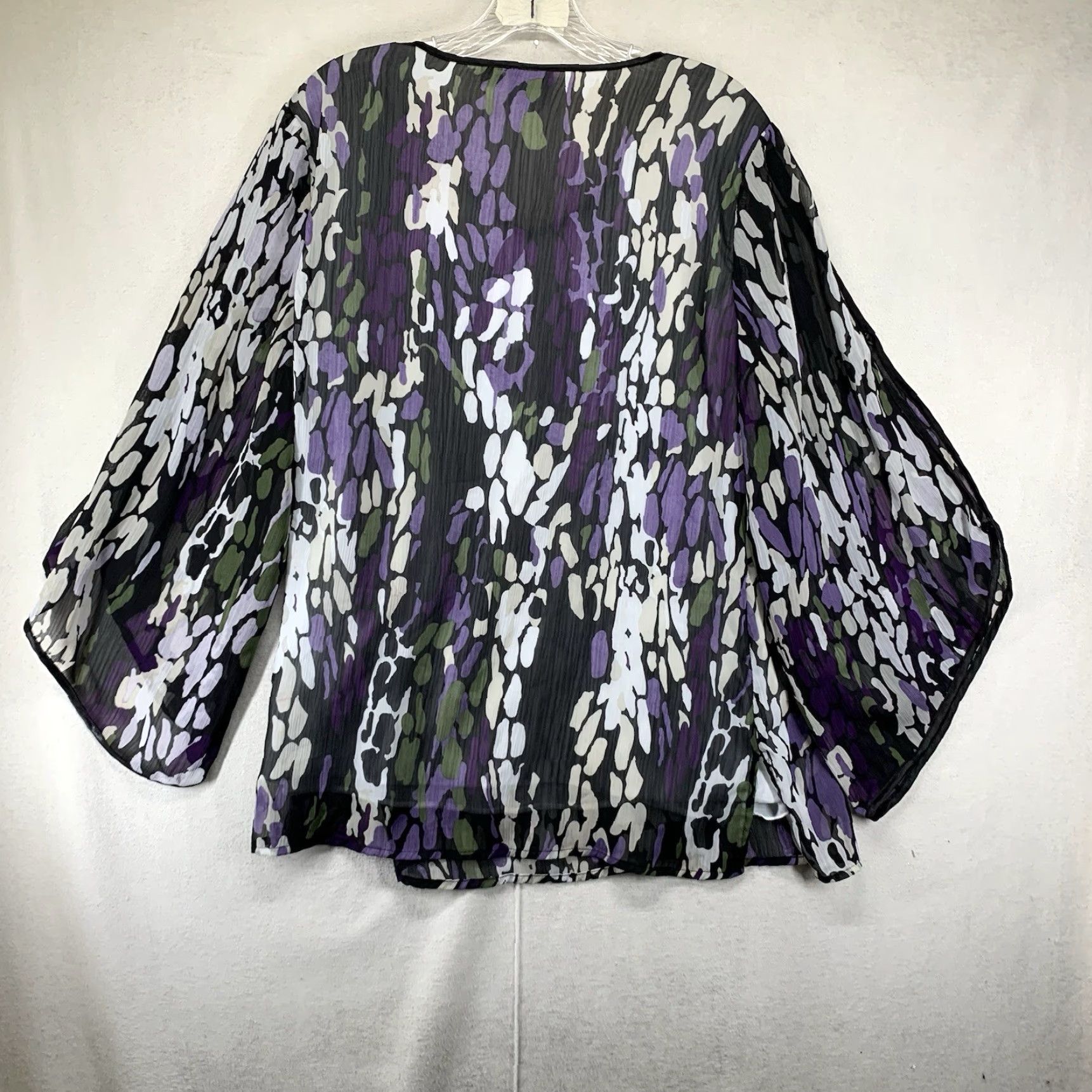 Vintage Tribal Women's XL Top Gothic Sheer Flowy Lined Lightweight Breezy Open Sleeves Romantic Size XL / US 12-14 / IT 48-50 - 2 Thumbnail