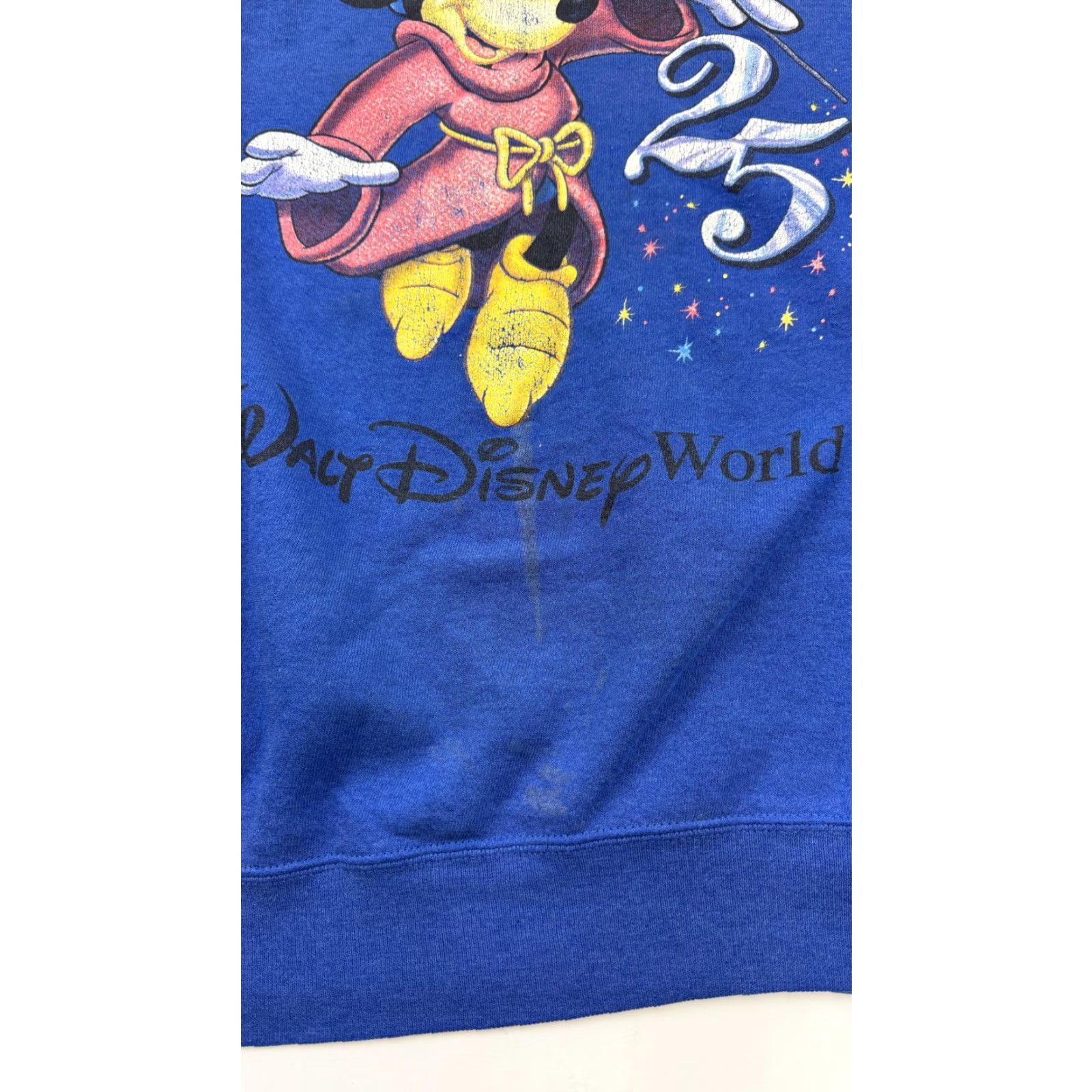 Disney VINTAGE Disney Sweatshirt Mens Large Blue 25th Anniversary Mickey 90s Shirt Pullover Graphic Print Mens Size US M / EU 48-50 / 2 - 3 Thumbnail