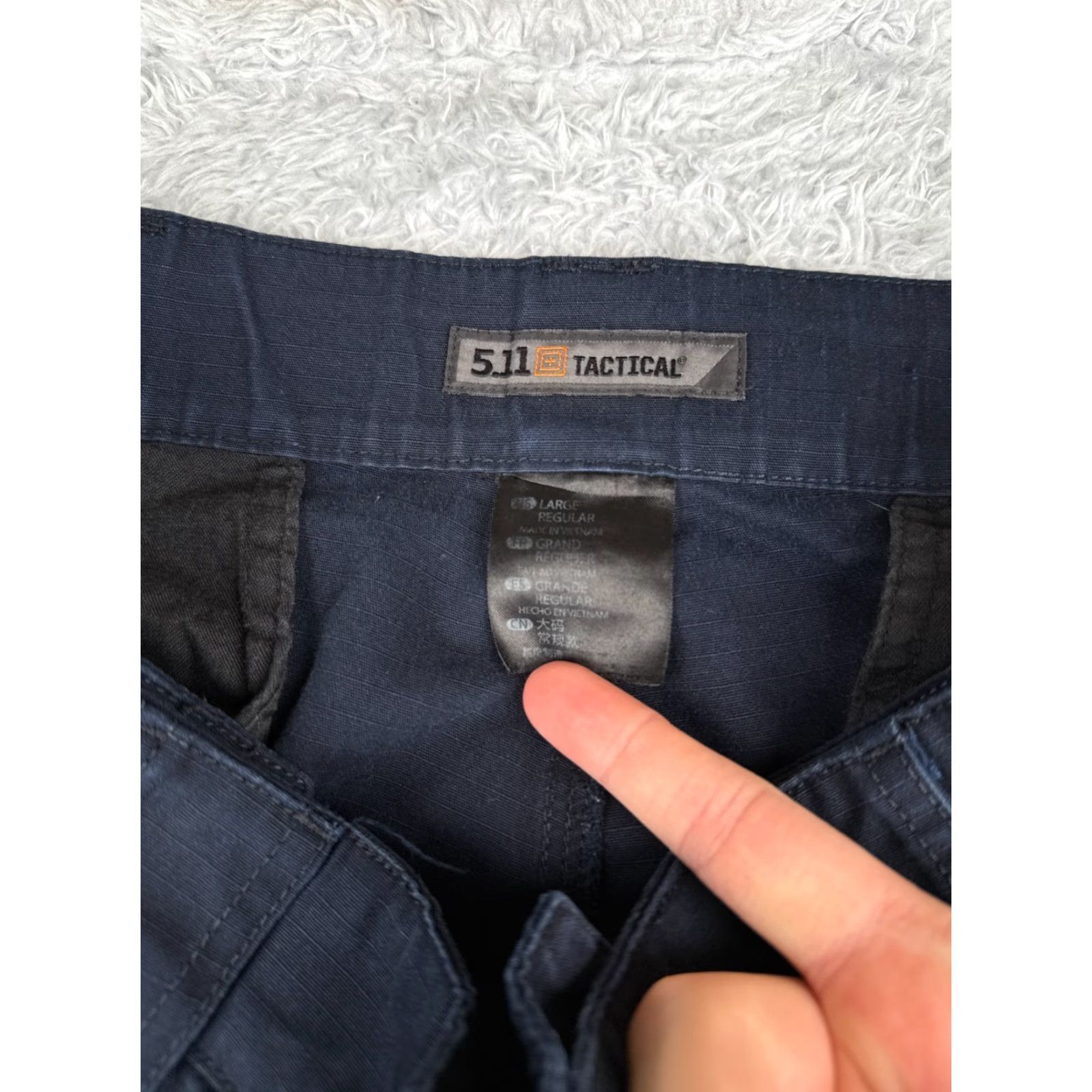 Vintage 5.11 Tactical Pants Mens Large Blue Cargo Rip-Stop Fabric Double Knee Gusset 31" Size US 33 - 6 Thumbnail