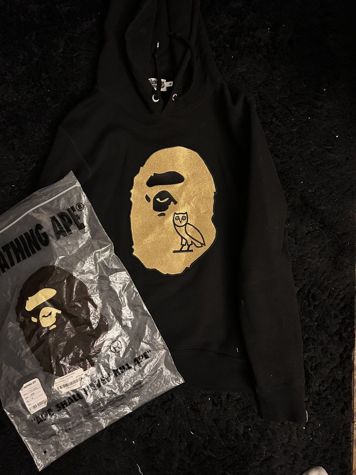 Bape × October's Very Own Bape X OVO Gold Head Ape Hoodie Size US M / EU 48-50 / 2 - 2 Thumbnail