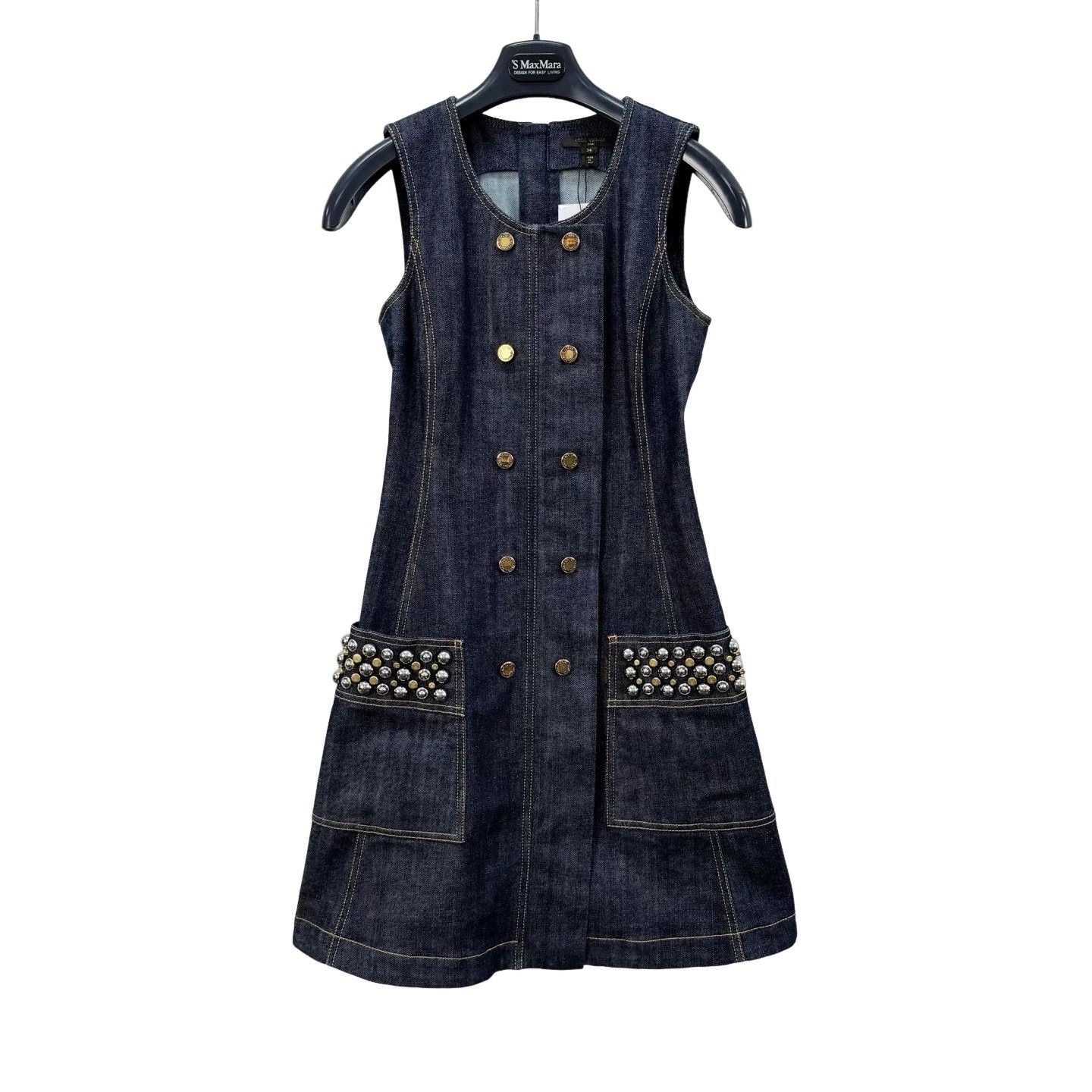 Louis Vuitton Louis Vuitton Studded Denim Mini Dress Size 34 Size XS / US 0-2 / IT 36-38 - 1 Thumbnail