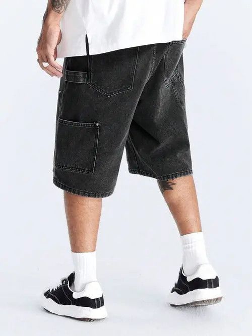 Other Jorts Shorts Drip Washed Denim Cargo Size US 31 - 3 Thumbnail