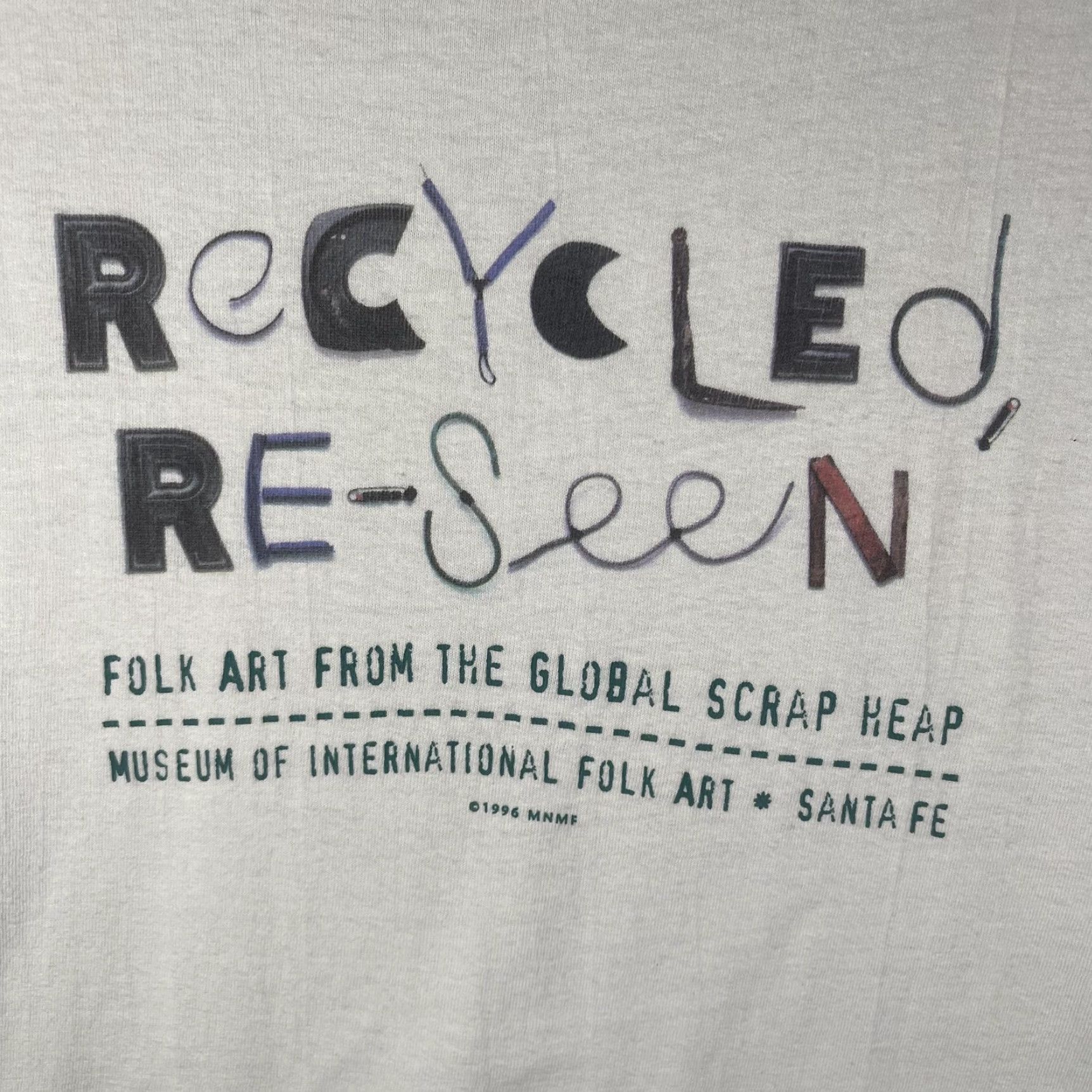 Hanes VINTAGE Hanes Beefy-T Shirt Mens XL White Museum Folk Art 1996 90s Recycled Re-Seen Graphic Print Crew Neck Short Sleeve 100% Cotton Size US XL / EU 56 / 4 - 4 Thumbnail