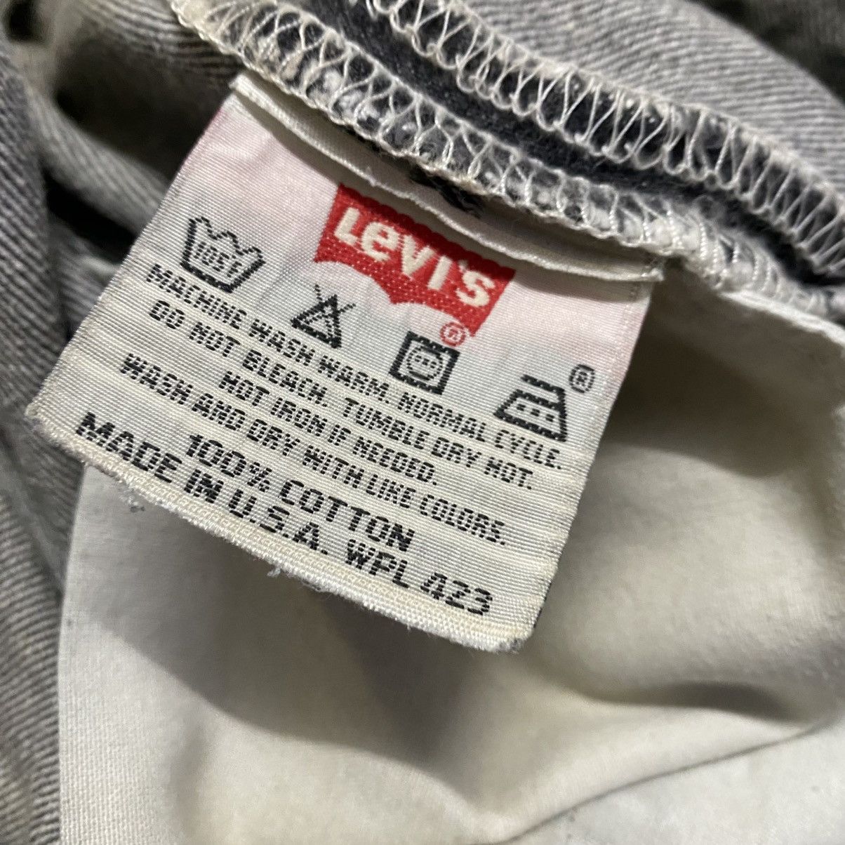 Vintage 90s Levis 501 Charcoal Jeans Distressed
