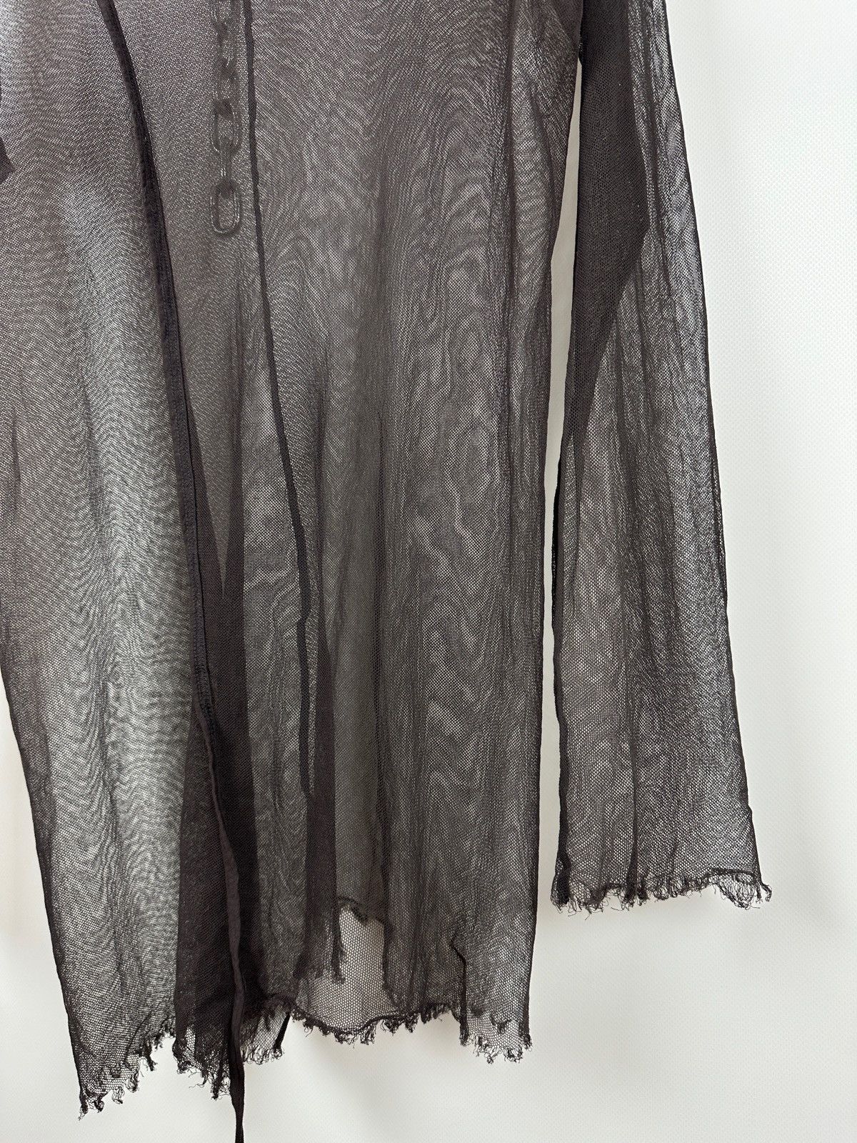 Rundholz Rundholz Brown Asymmetrical Sheer Mesh Long Sleeve Top Size S / US 4 / IT 40 - 9 Thumbnail