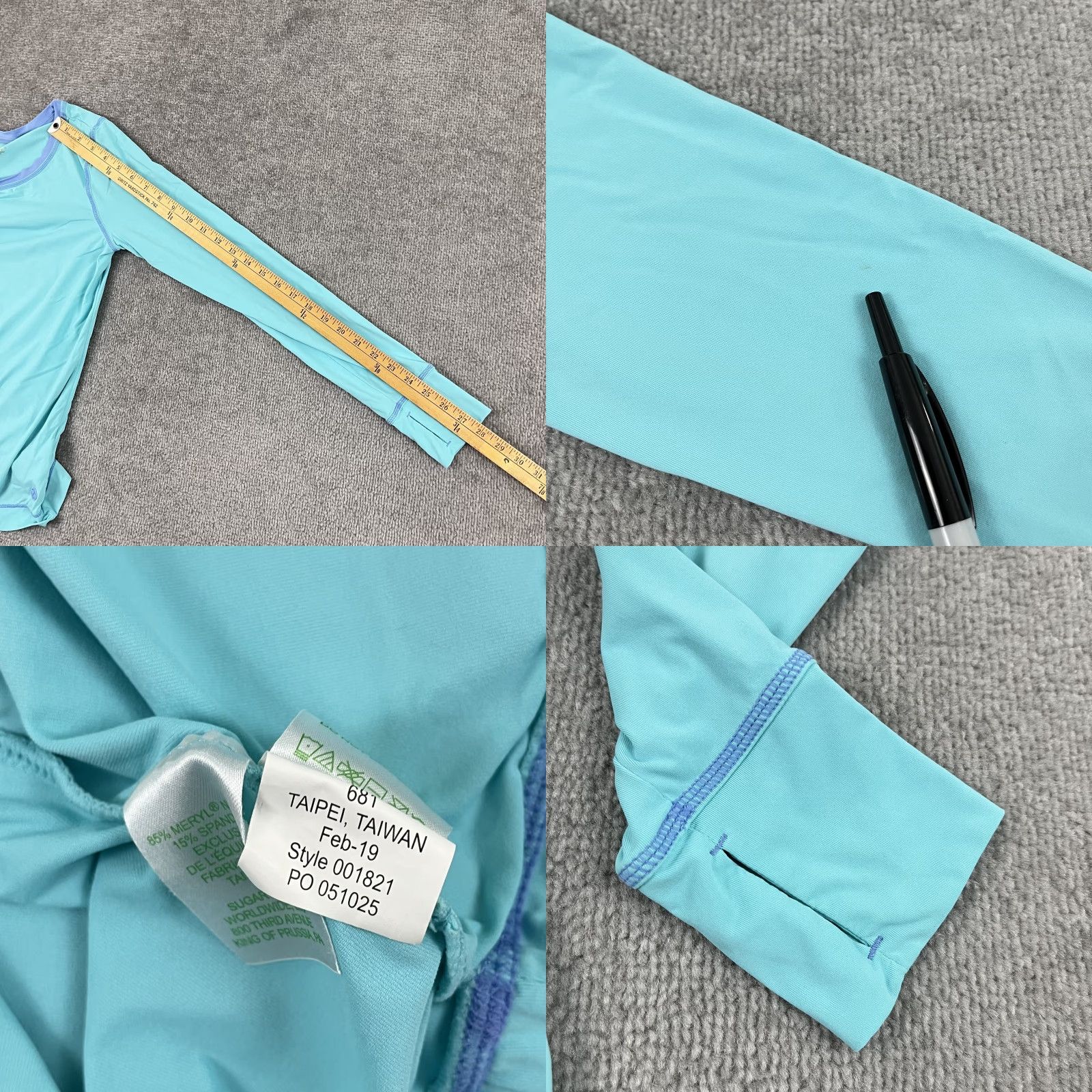 Lilly Pulitzer Lilly Pulitzer Renay Sunguard Shirt Womens Small Blue Long Sleeve Luxletic UPF 50+ Activewear Size S / US 4 / IT 40 - 8 Thumbnail