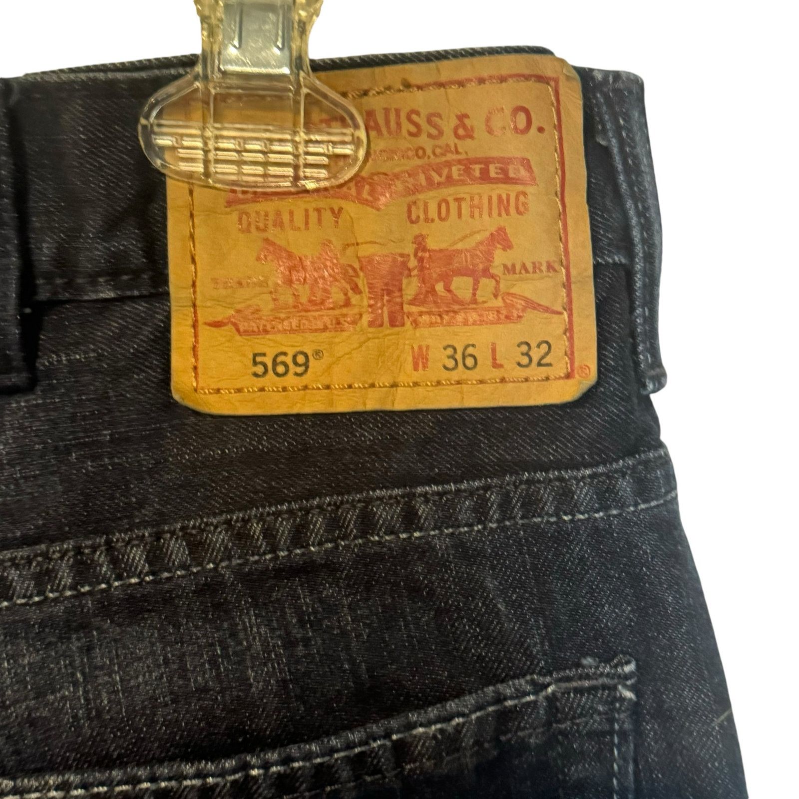 Levi's Vtg 36x32 Levi Strauss 569 Loose Straight Jeans Red Tag Dark Size US 36 / EU 52 - 9 Thumbnail