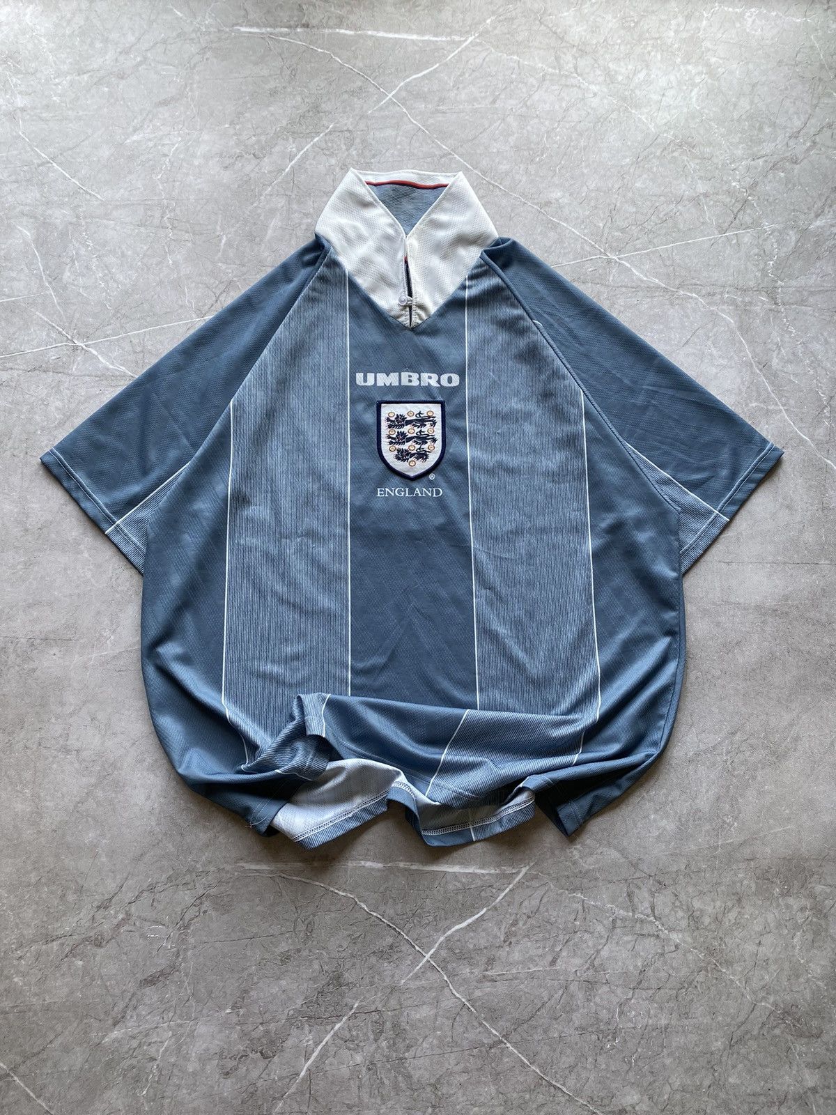 Umbro Vintage 96-97 Umbro England Stuart Pearce Away Soccer Jersey Size US XL / EU 56 / 4 - 2 Thumbnail