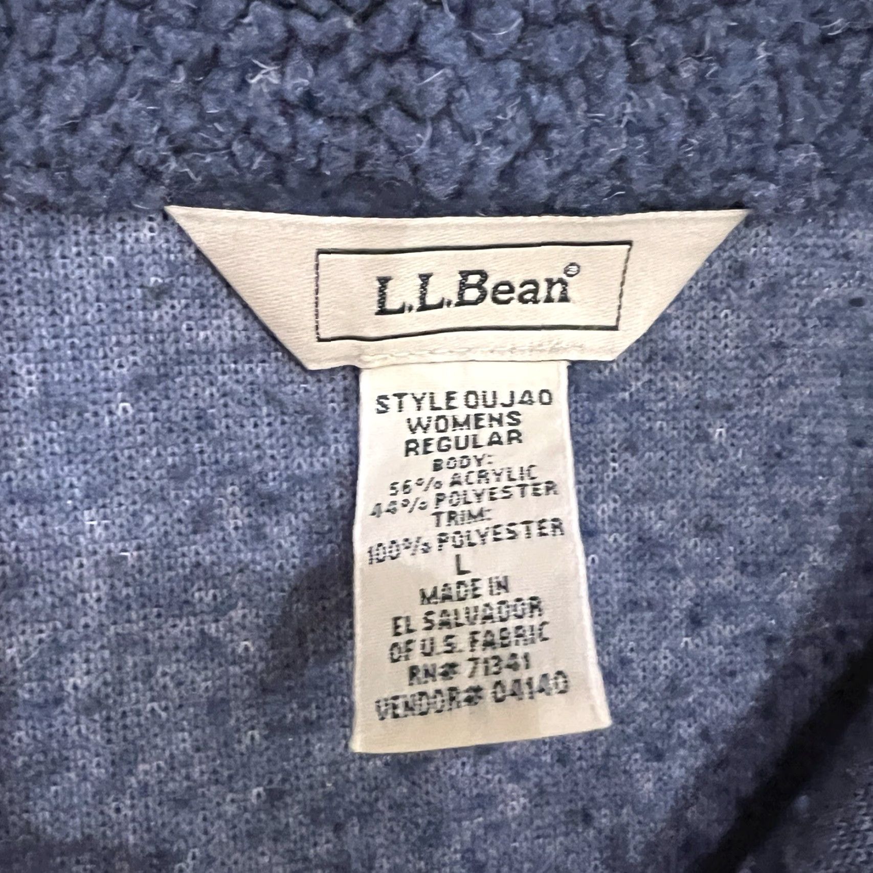 Vintage LL Bean Jacket Women Size Large Blueish Gray Sherpa Lined Button Front Women Size L / US 10 / IT 46 - 2 Thumbnail