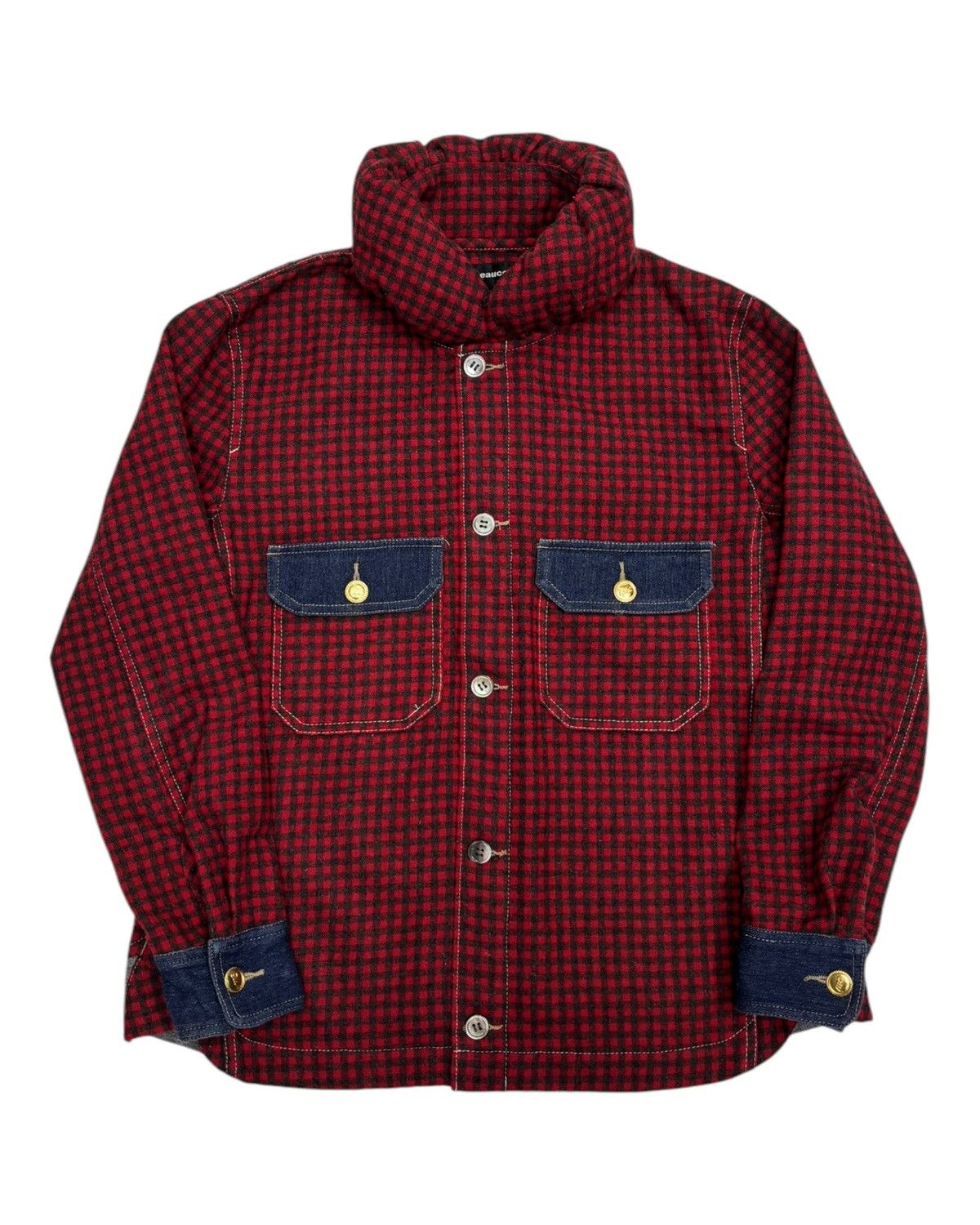 Issey Miyake × mercibeaucoup ISSEY MIYAKE CAULIFLOWER MERCIBEAUCOUP WOOL DENIM SHIRT Size US M / EU 48-50 / 2 - 2 Thumbnail