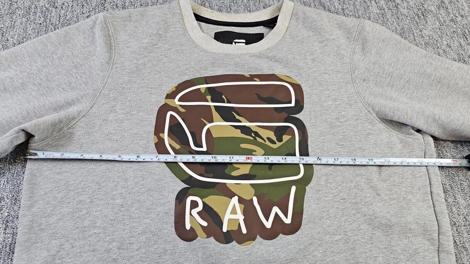 G-Star G-Star Raw Cheldan Crewneck Sweatshirt Gray Camo Logo Men L Size US L / EU 52-54 / 3 - 12 Thumbnail