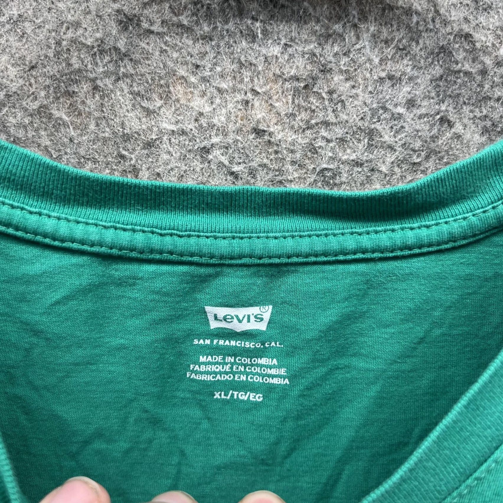 Levi's Levi's Shirt Men XL Green Cotton Logo Crewneck T-Shirt Casual All Seasons Vintage: No Size US XL / EU 56 / 4 - 5 Thumbnail
