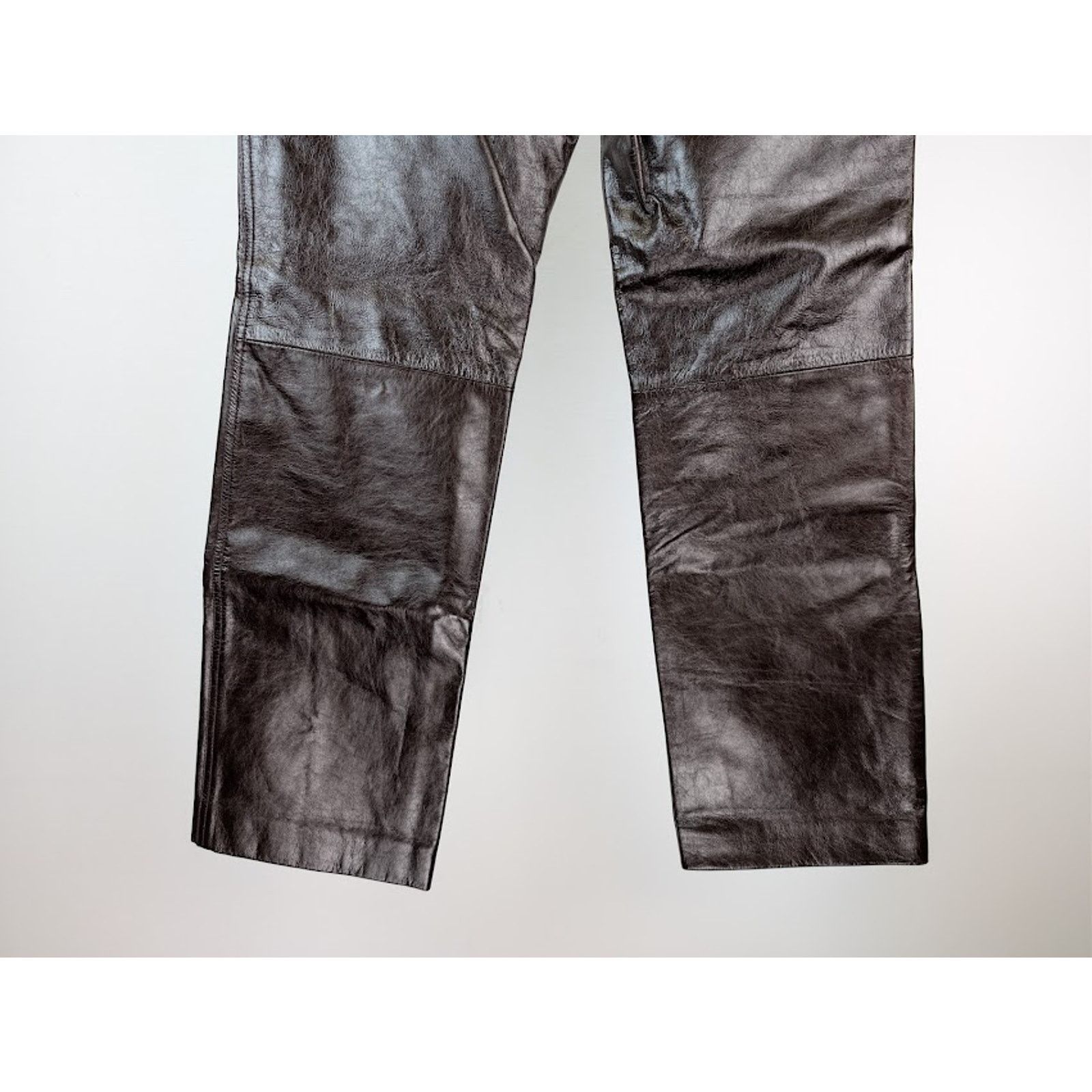 Gucci o1rshd1 Shiny Soft Leather Pant in Shiny Bordeaux Size US 34 / EU 50 - 12 Thumbnail