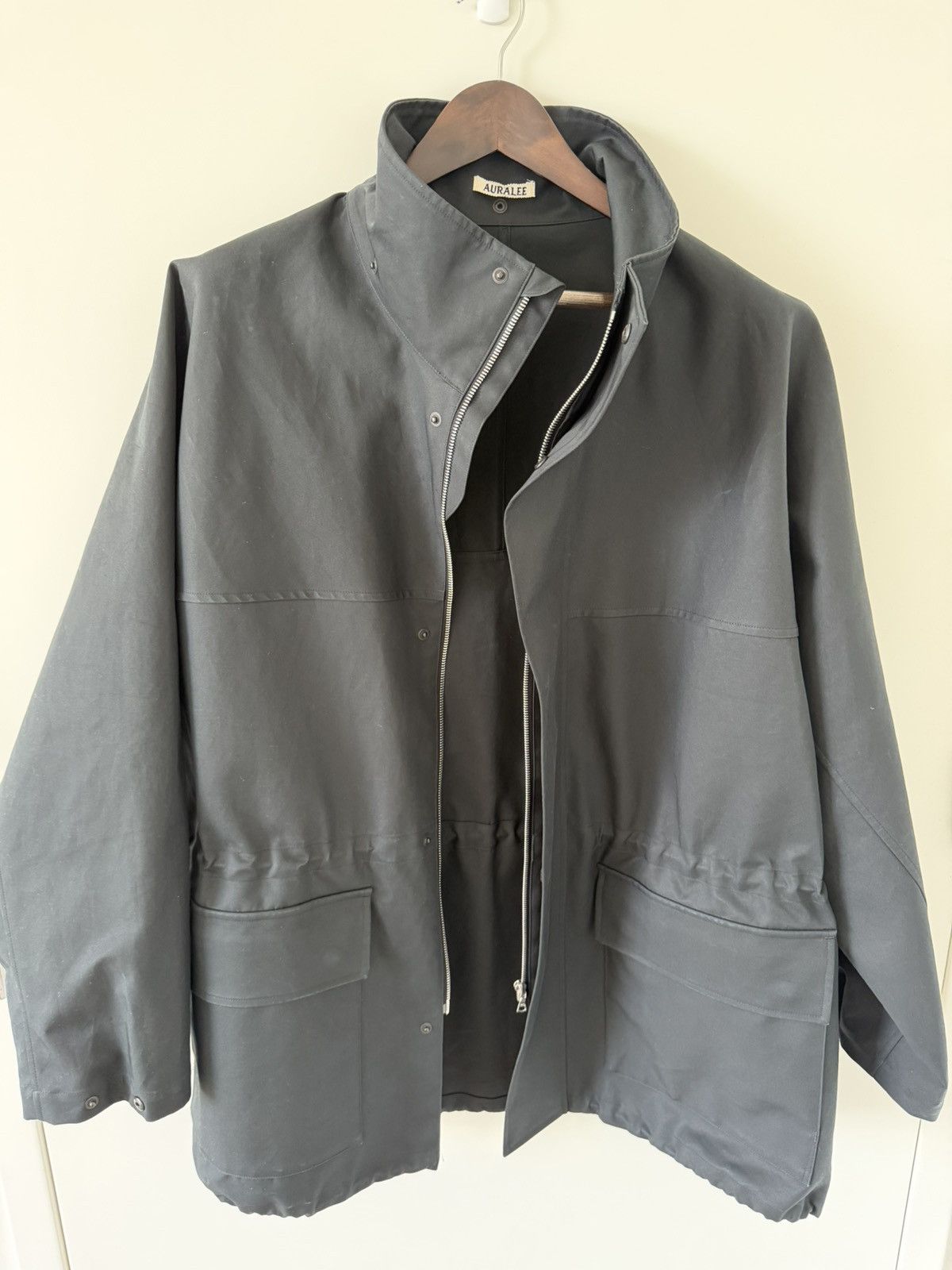 Auralee Auralee Navy Rain Coat High Density Gabardine Blouson $1425 Size US M / EU 48-50 / 2 - 5 Thumbnail