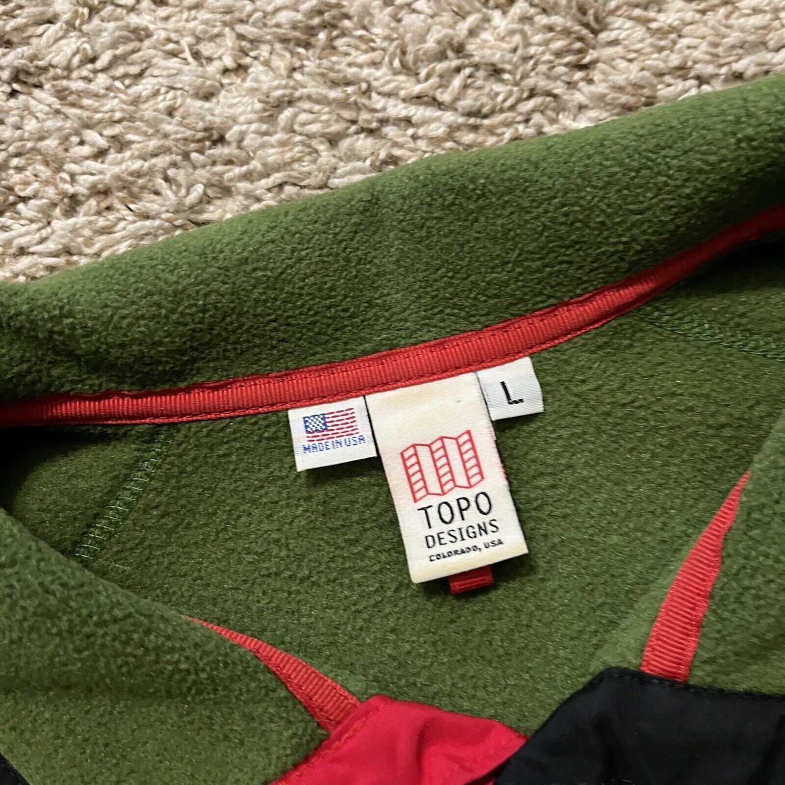 Topo Designs Mountain Fleece Polartec Snap Button Up Pullover Jacket Size US L / EU 52-54 / 3 - 3 Thumbnail