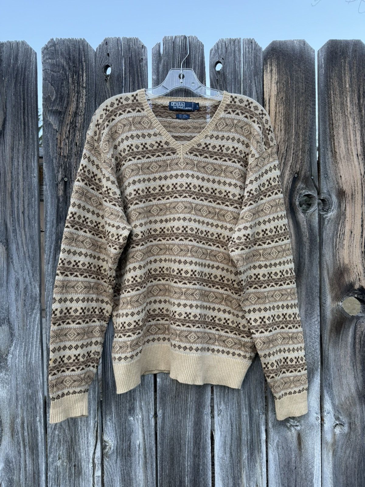 Polo Ralph Lauren Polo Fair Isle knit Sweater Size US L / EU 52-54 / 3 - 1 Thumbnail