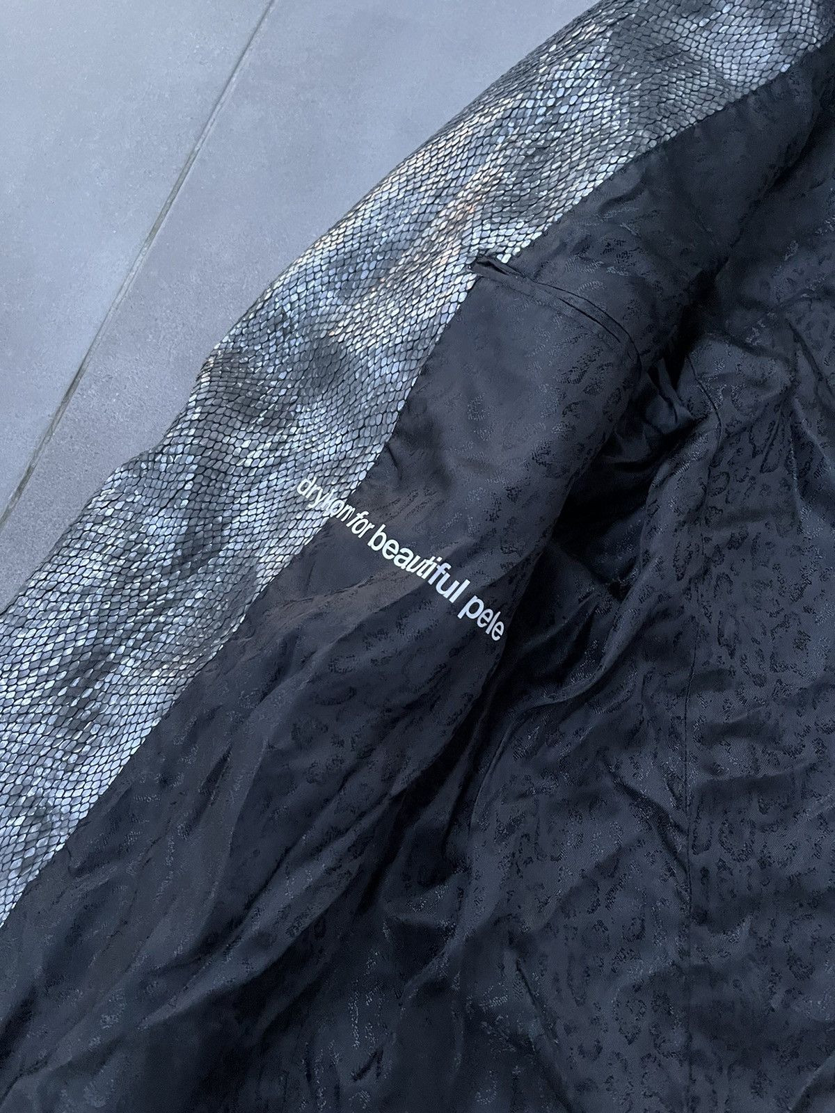 DRYKORN Drykorn Snake Skin Patter Sequin Grey Blazer Size 40R - 19 Thumbnail