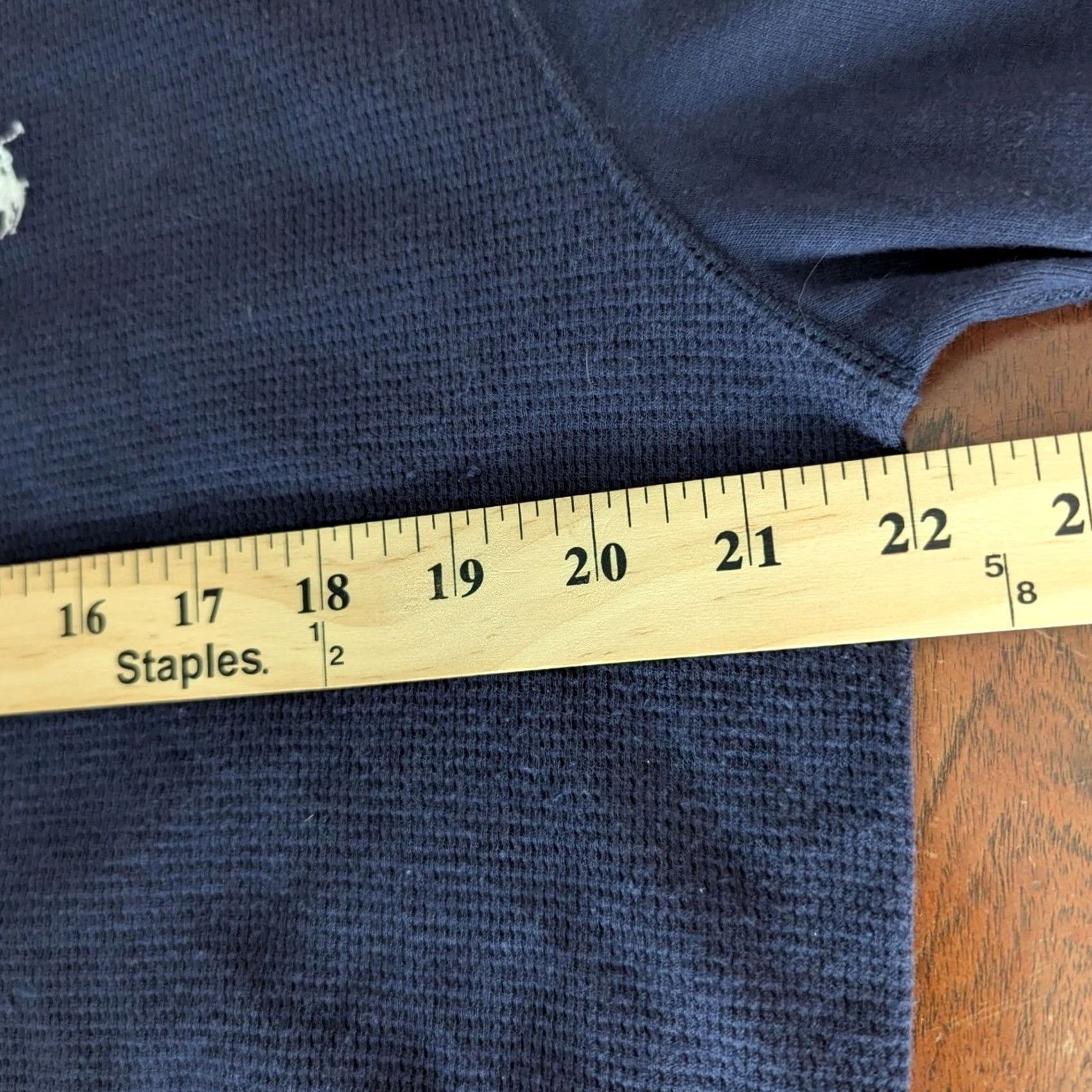 Polo Ralph Lauren Polo Ralph Lauren Navy Blue Long Sleeve Waffle Shirt White Pony Logo Men's XL Size US XL / EU 56 / 4 - 5 Thumbnail