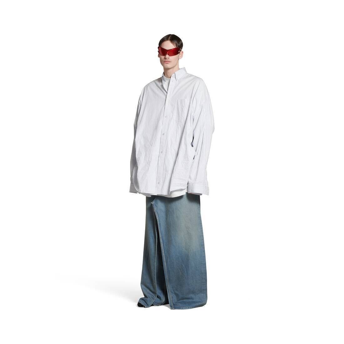Balenciaga oc11z1025 Shirt Oversized in White Size US S / EU 44-46 / 1 - 3 Thumbnail