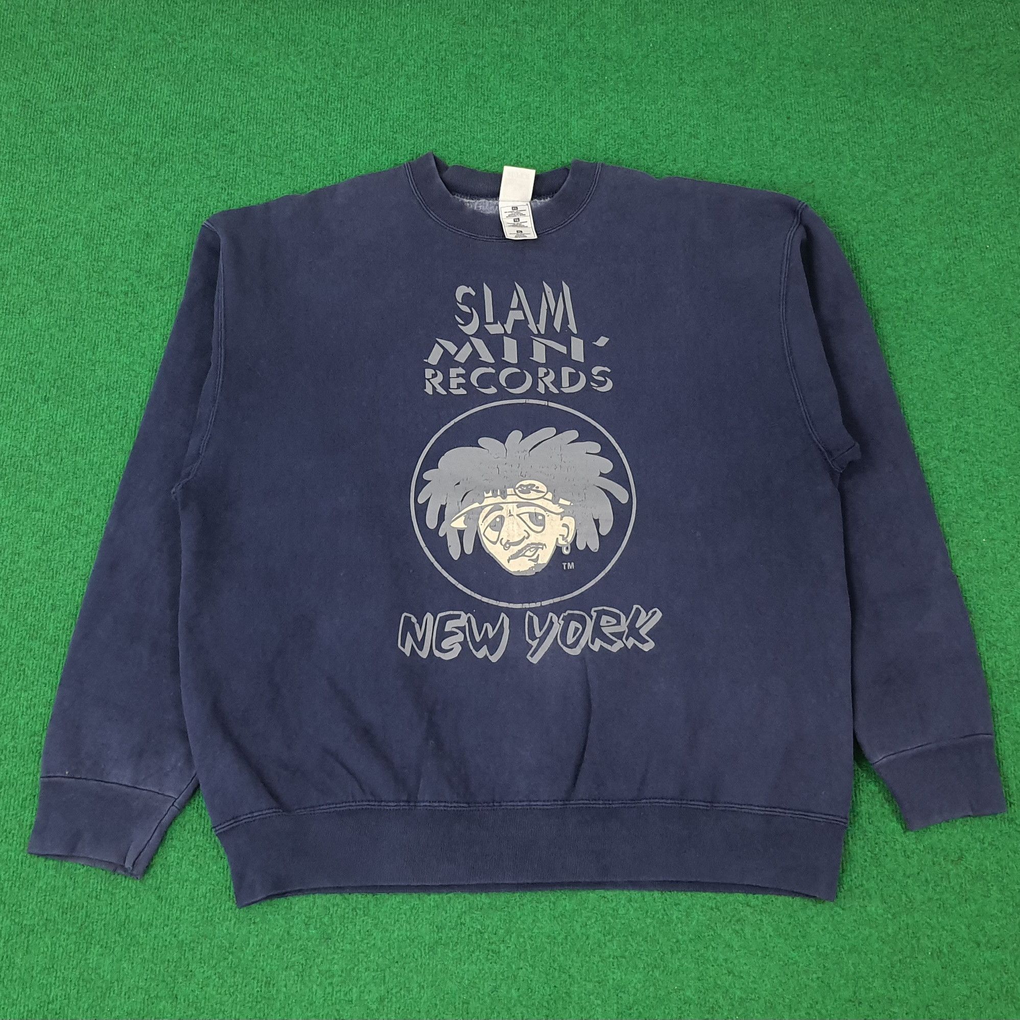 Vintage Vintage Slammin' Records New York Sweatshirt C221N22 Size US XL / EU 56 / 4 - 1 Thumbnail