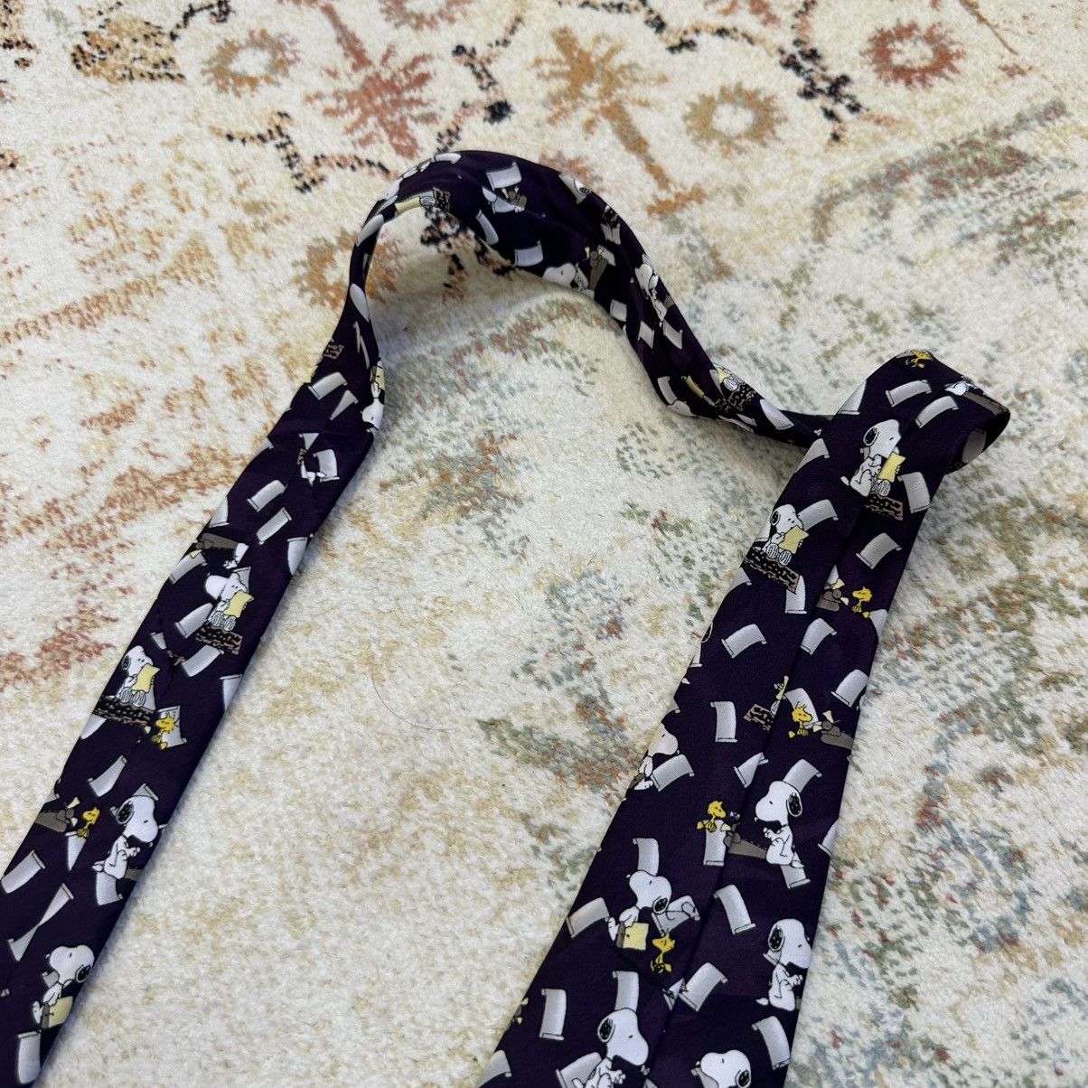 Vintage Vintage Snoopy Tie Ties 90s Cartons Silk Y2K Old Money Size ONE SIZE - 8 Thumbnail
