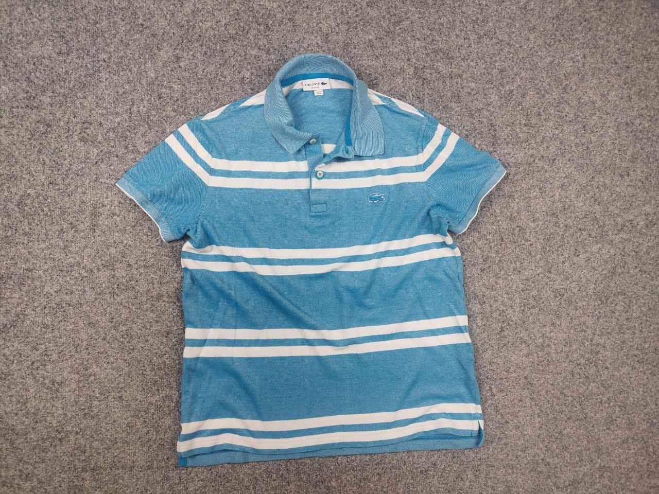 Lacoste Lacoste Regular Fit striped blue polo shirt Vintage Tee Size US M / EU 48-50 / 2 - 3 Thumbnail
