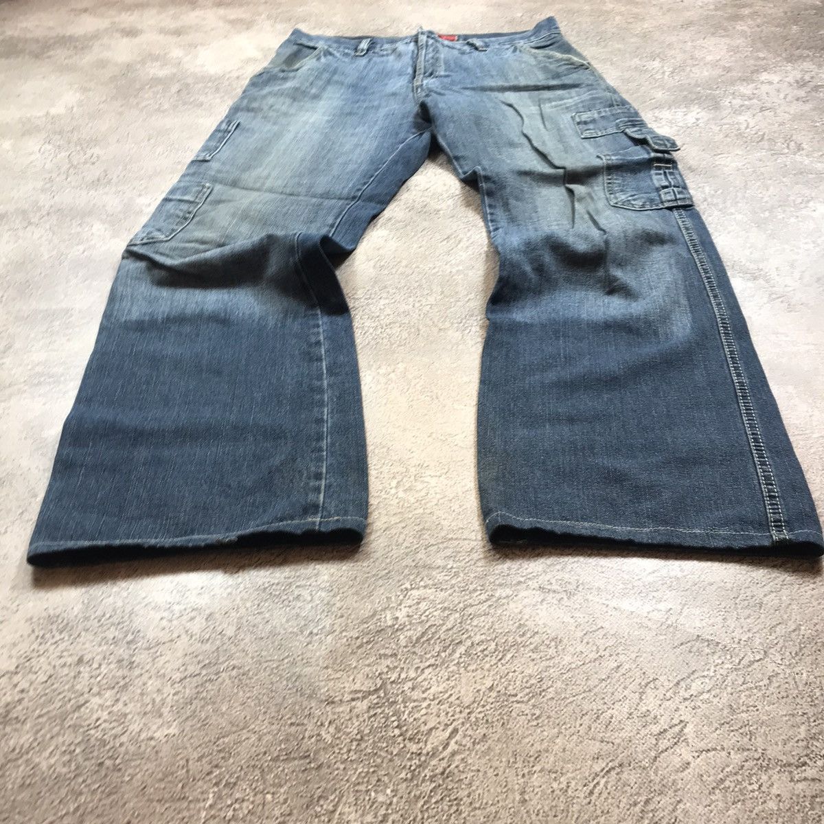 vintage Cargo Jeans japan distressed denim spring 90s