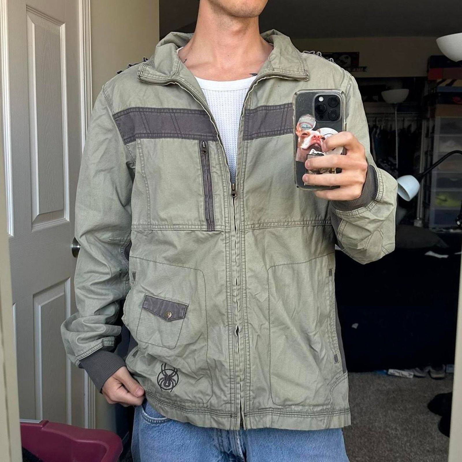 Spyder Vintage 00s Spyder Tactical Canvas Lightweight Jacket Coat Size US L / EU 52-54 / 3 - 1 Thumbnail