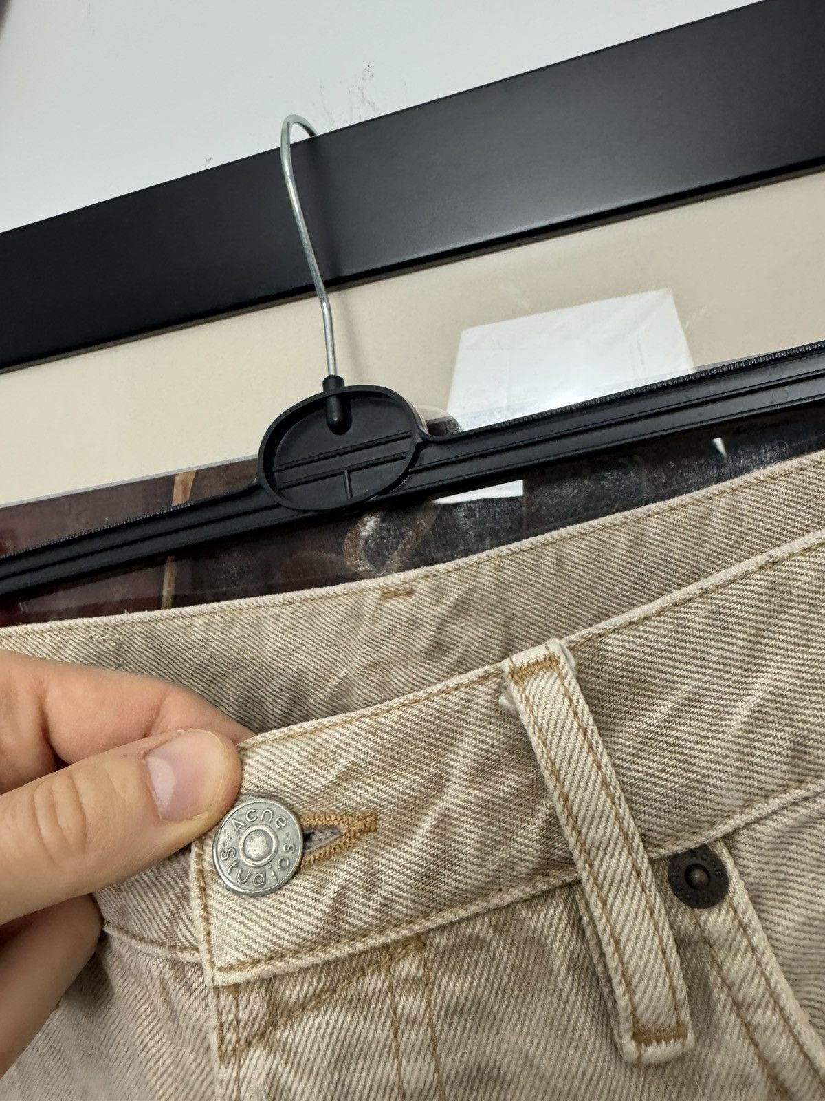 Acne Studios Acne Studios Loose Fit Washed Beige Denim Jeans Distressed Size US 30 / EU 46 - 6 Thumbnail