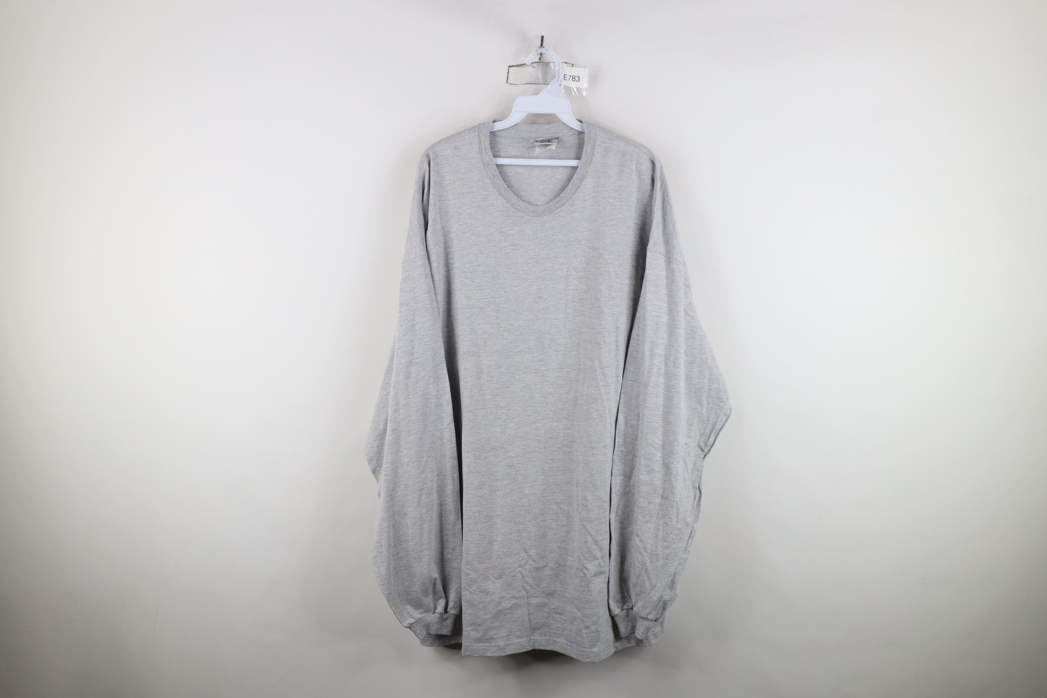 Vintage Vintage 90s Streetwear heavyweight Long Sleeve T-Shirt Gray Size US XXL / EU 58 / 5 - 1 Thumbnail