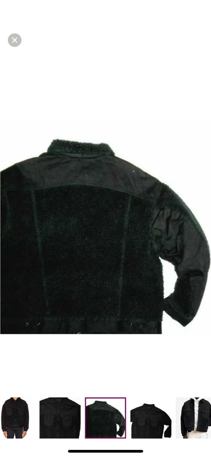Levi's Levi's Made & Crafted men Black Sherpa Trucker Jacket M $298 Size US M / EU 48-50 / 2 - 4 Thumbnail