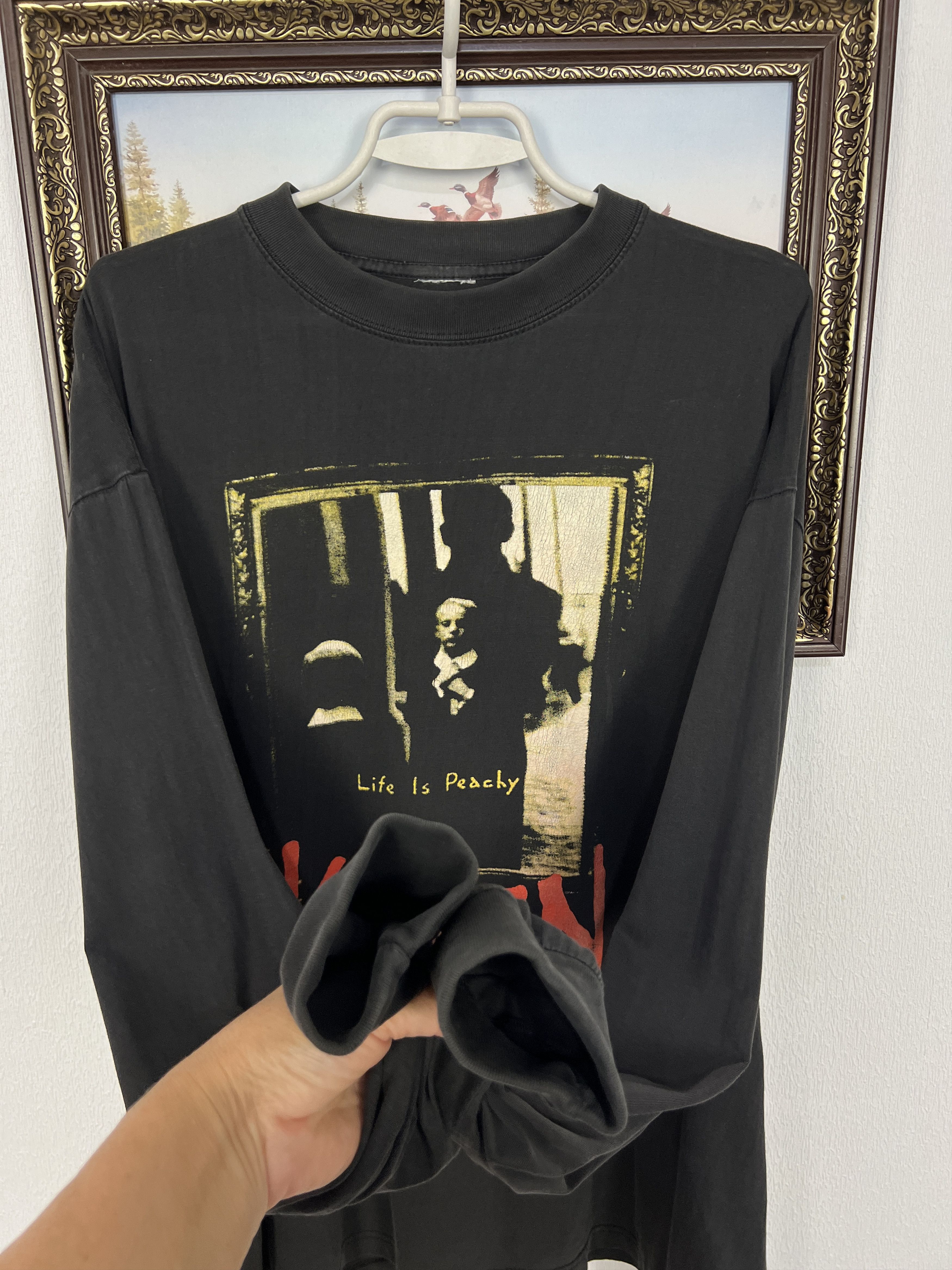 Vintage Vintage 90's Korn Life Is Peachy Long Sleeve Shirt Tee Size US L / EU 52-54 / 3 - 4 Thumbnail