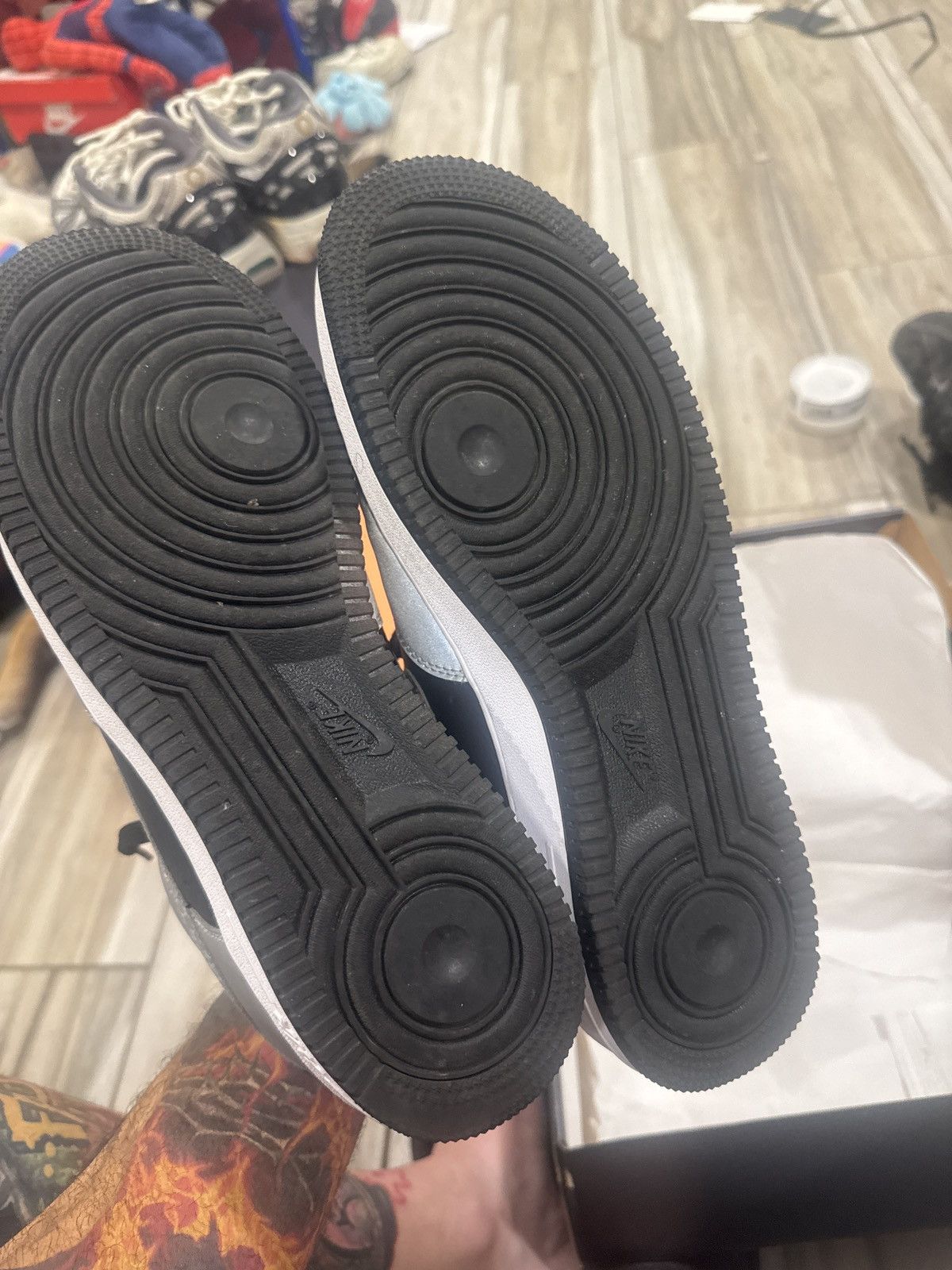Nike af1 black silver Size US 11 / EU 44 - 5 Thumbnail